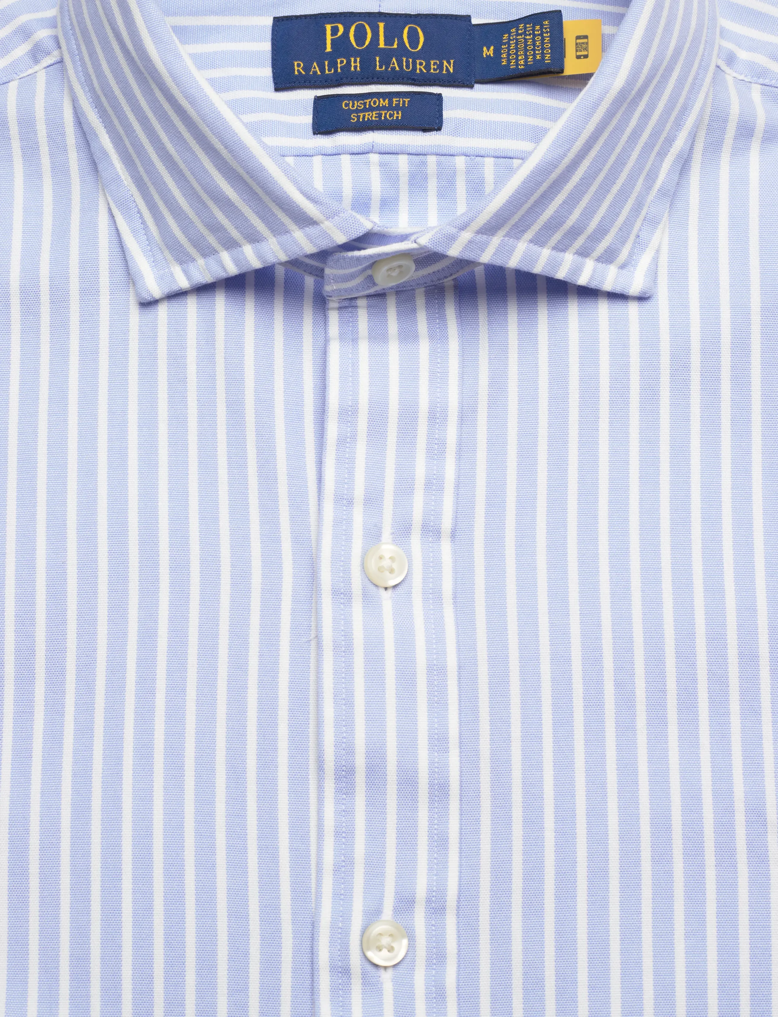 Polo Ralph Lauren - Custom Fit Striped Stretch Oxford Shirt - stribede skjorter - 7106a blue white - 4