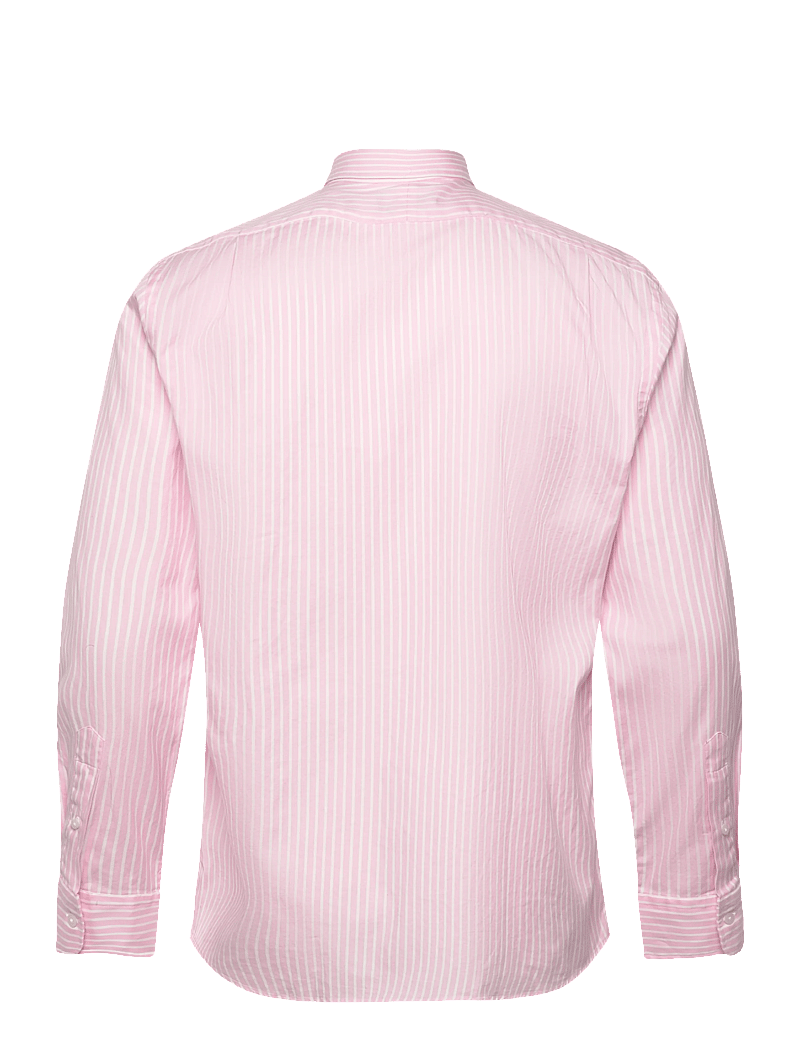 Polo Ralph Lauren - Custom Fit Striped Stretch Oxford Shirt - stribede skjorter - 7106b pink white - 1