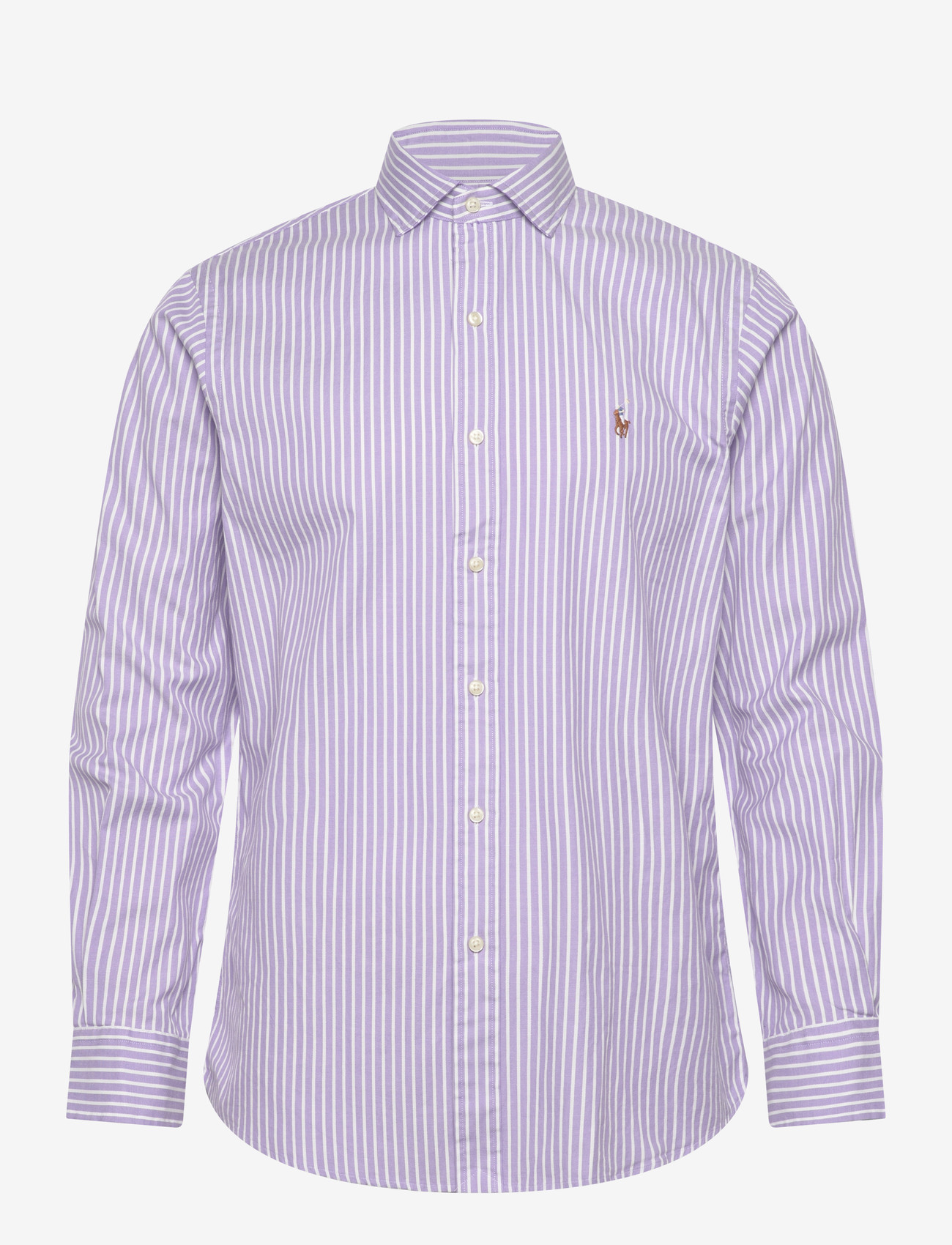 Polo Ralph Lauren - Custom Fit Striped Stretch Oxford Shirt - stribede skjorter - 7106c lavender wh - 0