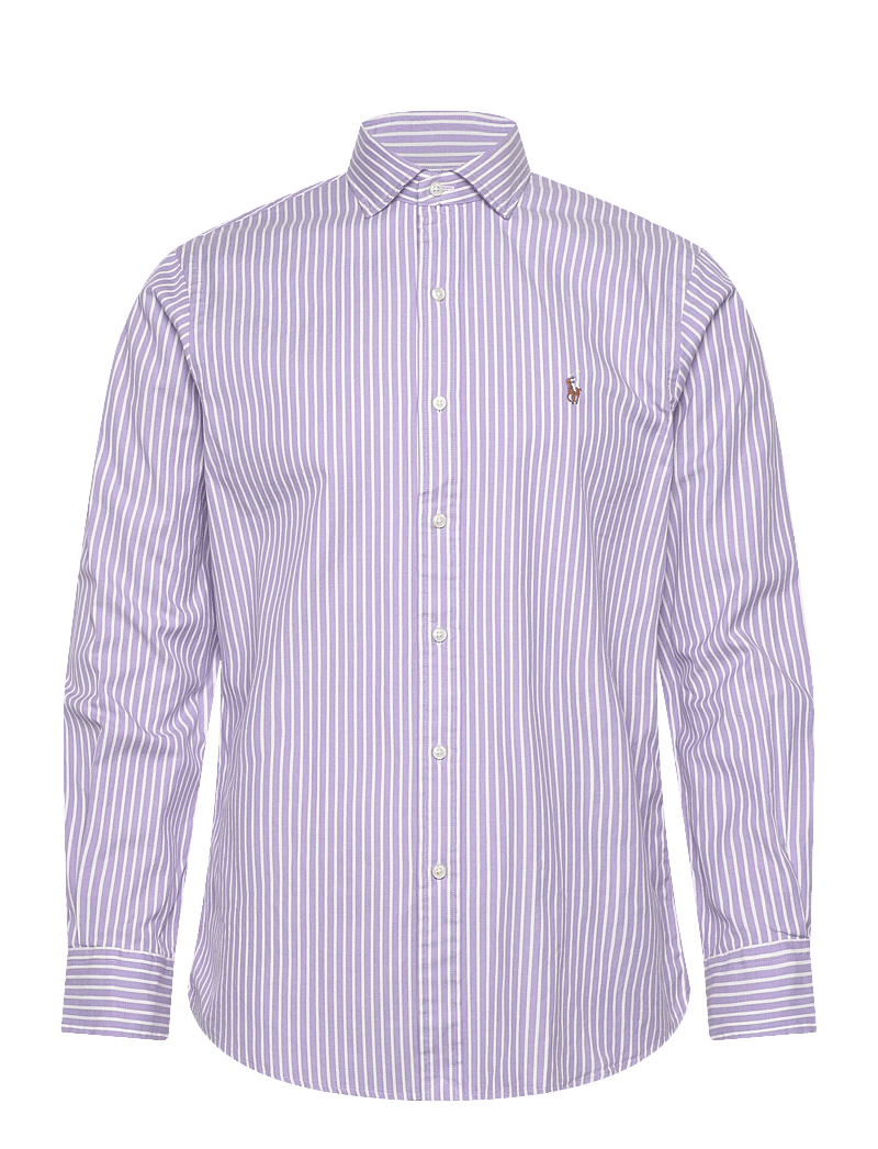 Polo Ralph Lauren - Custom Fit Striped Stretch Oxford Shirt - stribede skjorter - 7106c lavender wh - 0