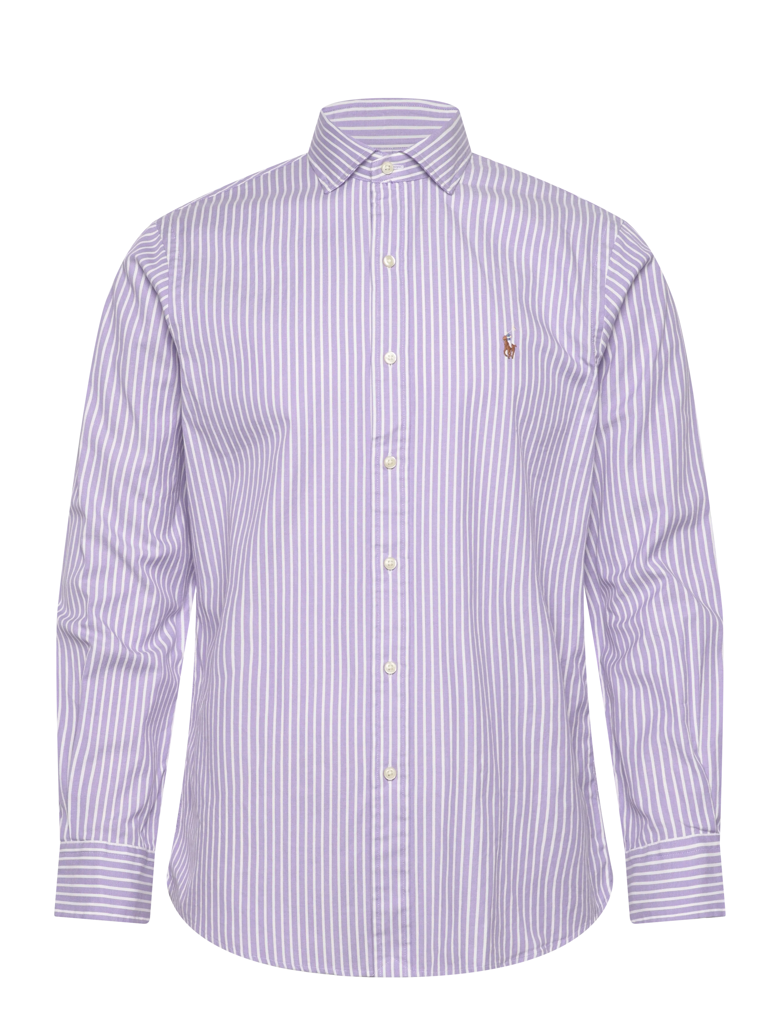 Polo Ralph Lauren Custom Fit Striped Stretch Oxford Shirt - 4 for 3 - 7106C LAVENDER WH / purple