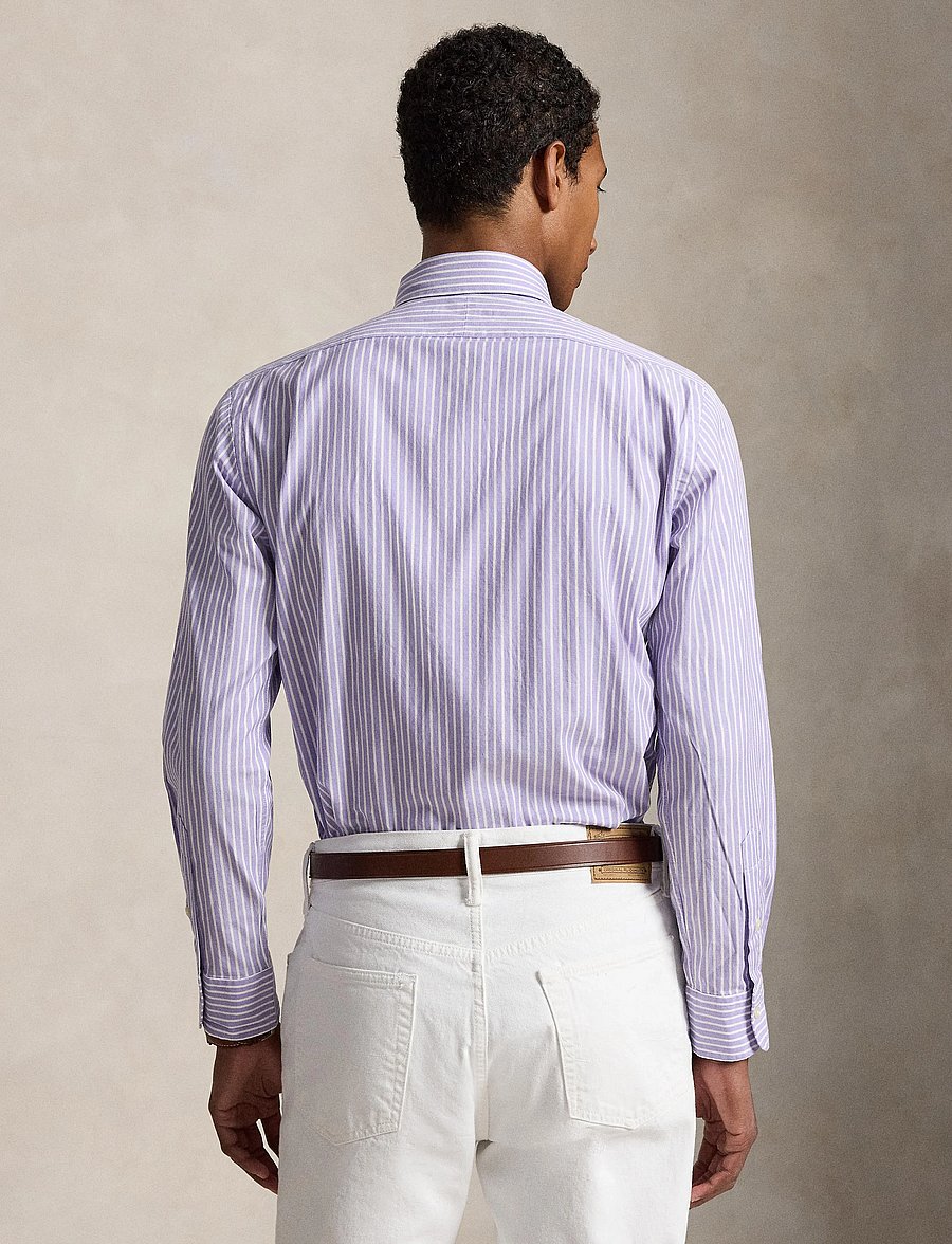 Polo Ralph Lauren - Custom Fit Striped Stretch Oxford Shirt - chemises à rayures - 7106c lavender wh - 3