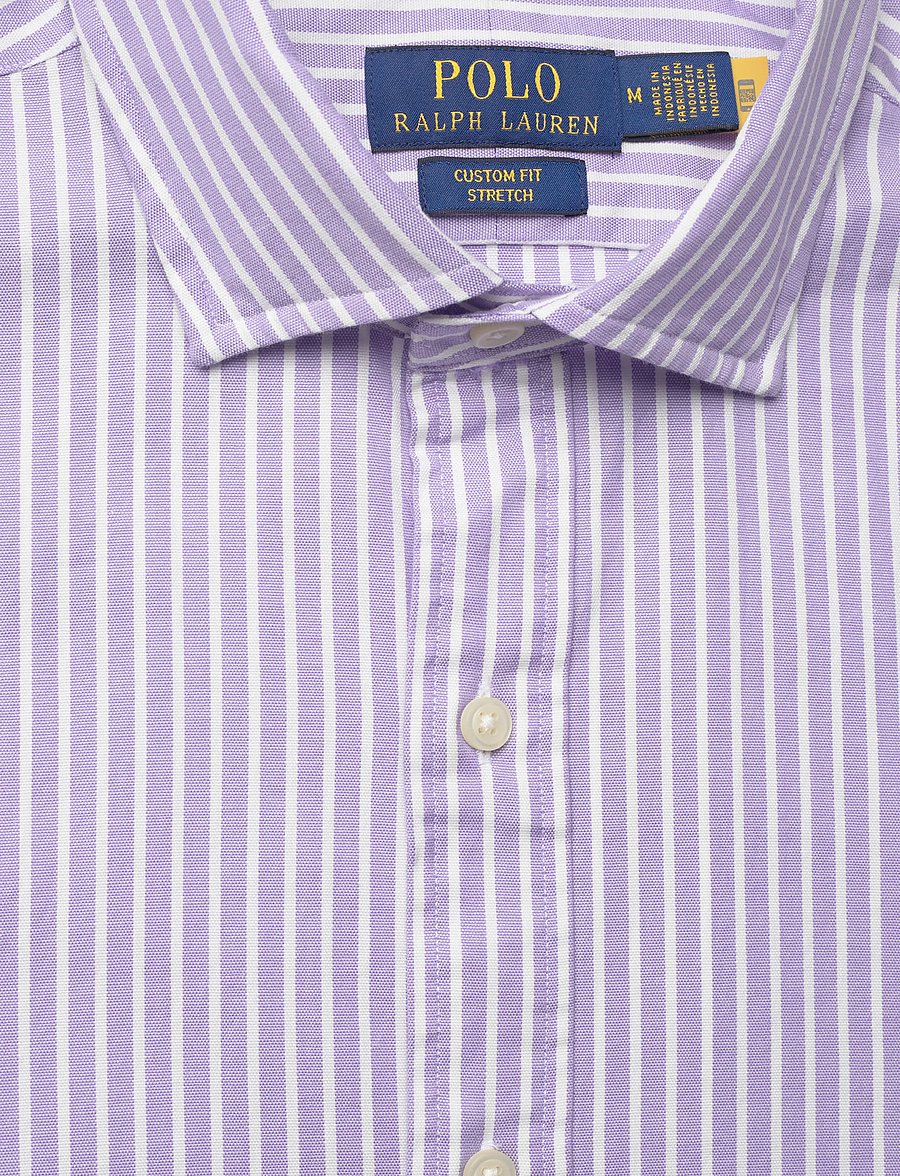 Polo Ralph Lauren - Custom Fit Striped Stretch Oxford Shirt - chemises à rayures - 7106c lavender wh - 4
