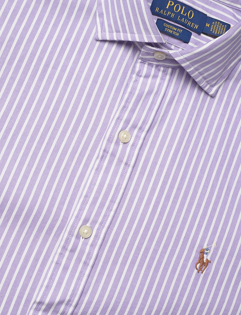 Polo Ralph Lauren - Custom Fit Striped Stretch Oxford Shirt - stribede skjorter - 7106c lavender wh - 3