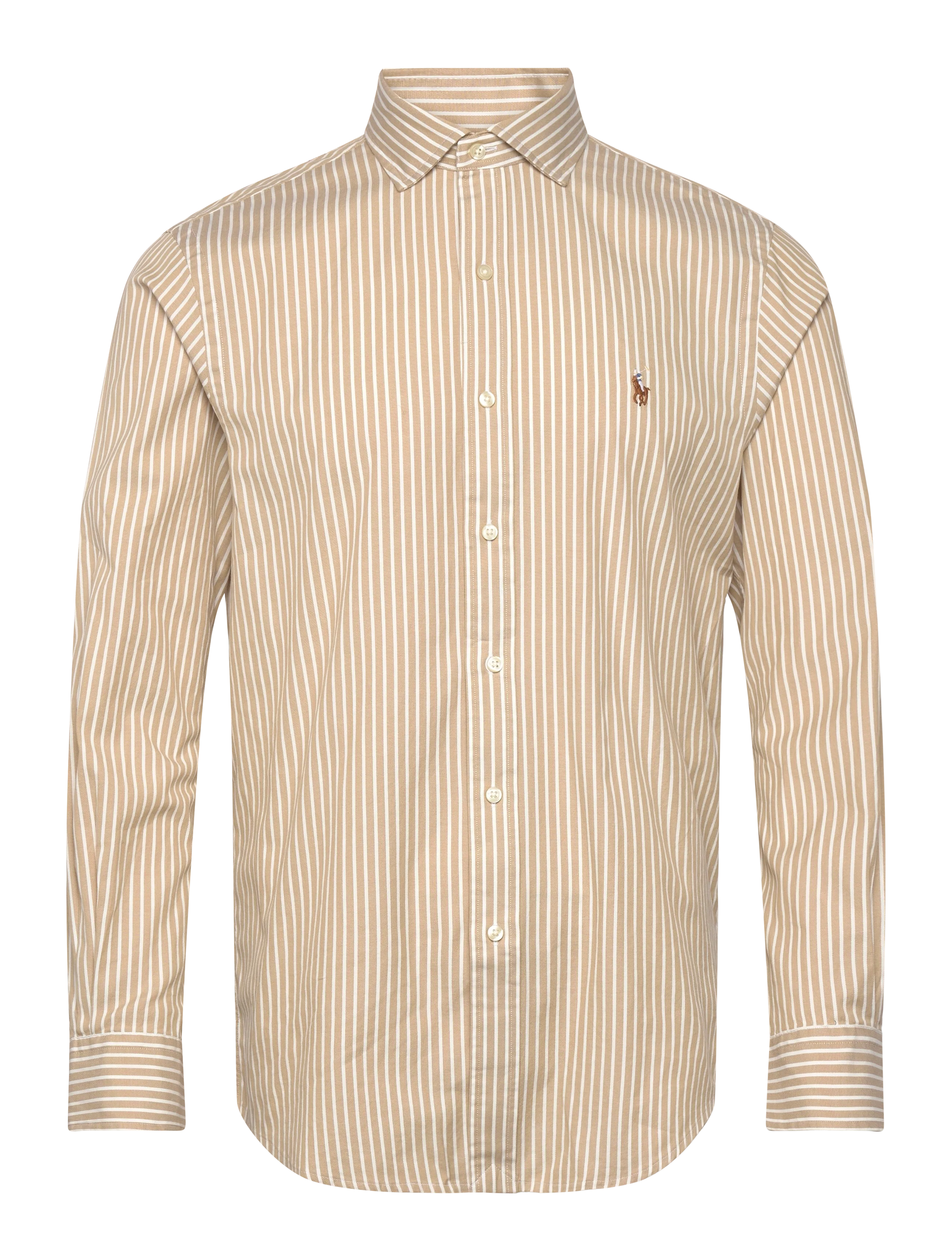 Polo Ralph Lauren Custom Fit Striped Stretch Oxford Shirt - Riided - 7106D COASTAL BEI / beige