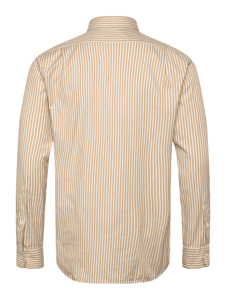 Polo Ralph Lauren - Custom Fit Striped Stretch Oxford Shirt - stribede skjorter - 7106d coastal bei - 2