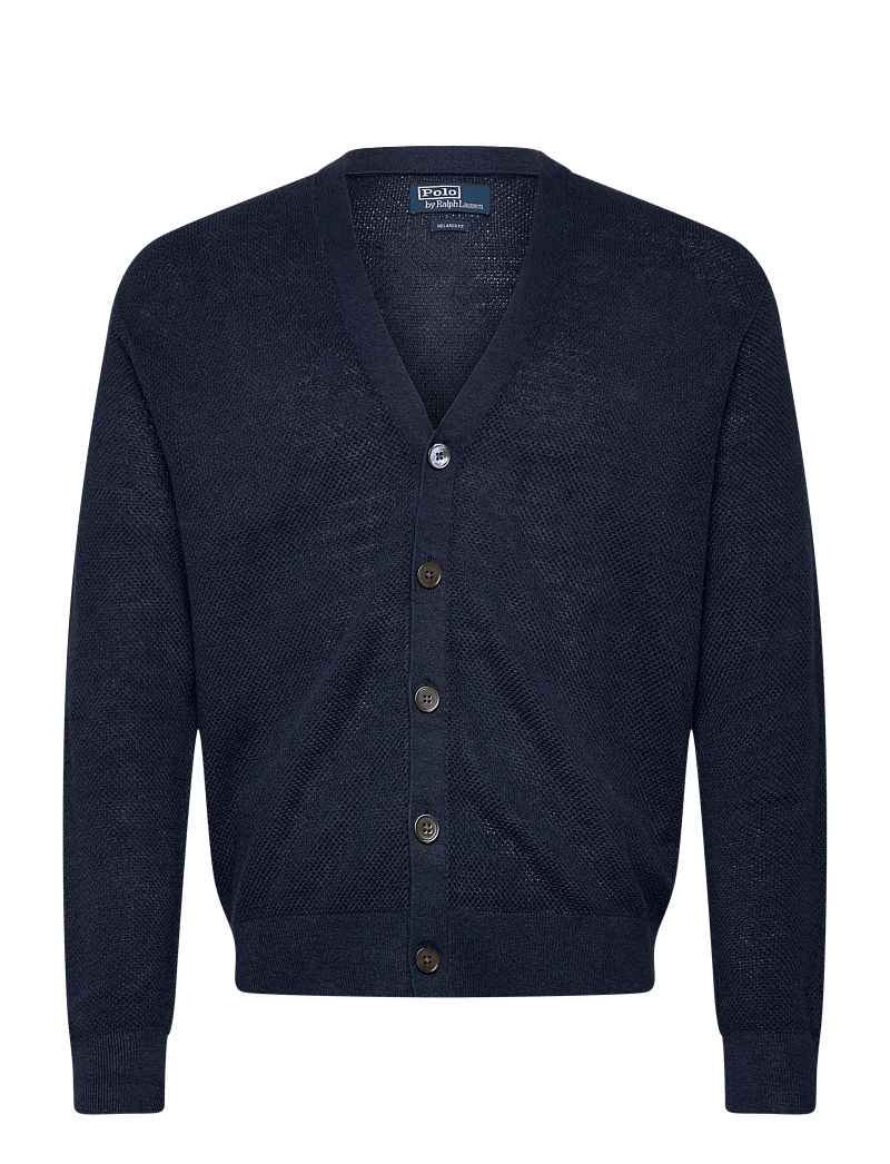 Polo Ralph Lauren - Relaxed Fit Linen Cardigan - gilets - newport navy - 0