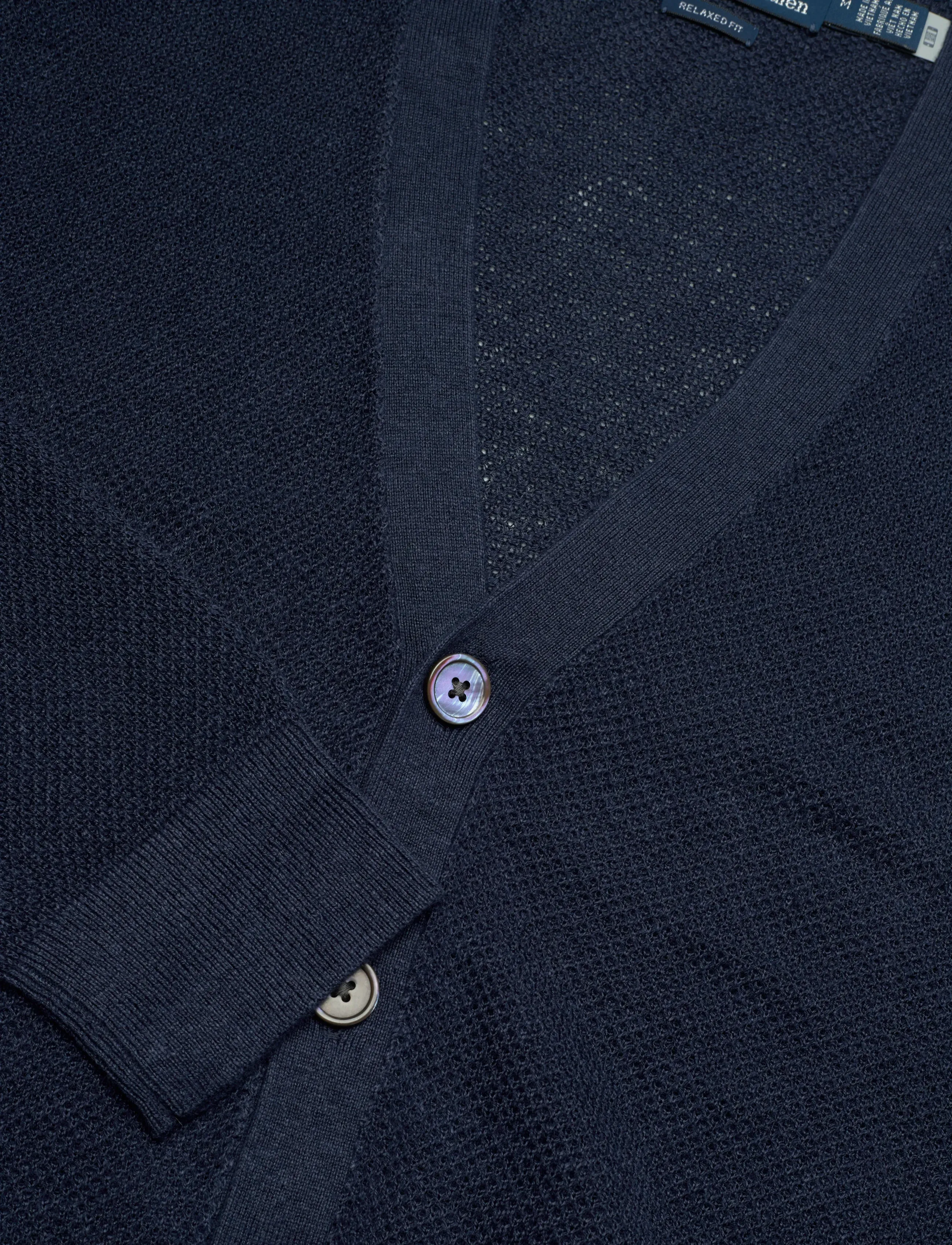 Polo Ralph Lauren - Relaxed Fit Linen Cardigan - cardigans - newport navy - 2