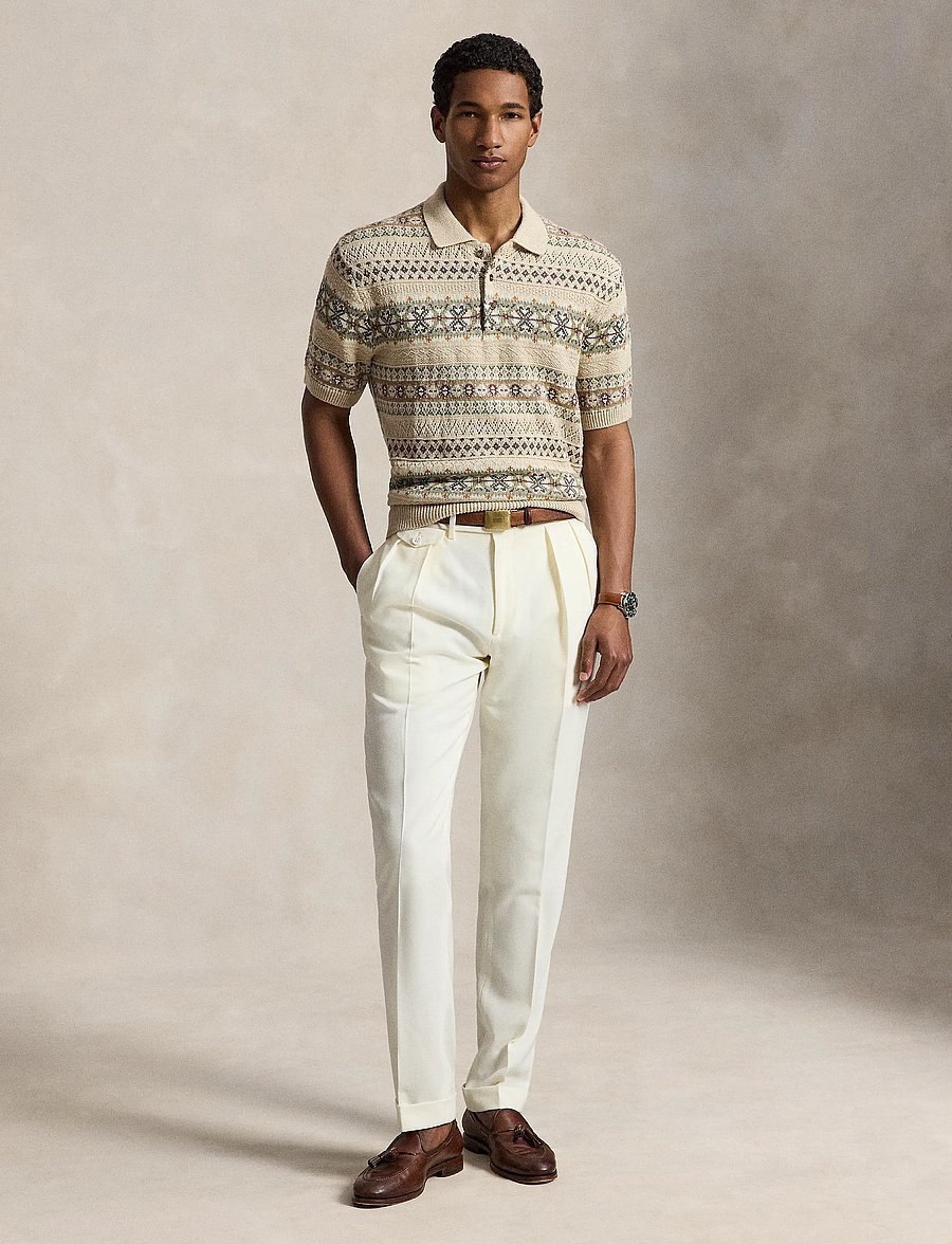 Polo Ralph Lauren - Fair Isle Polo-Collar Sweater - polos en tricot - tan combo - 3