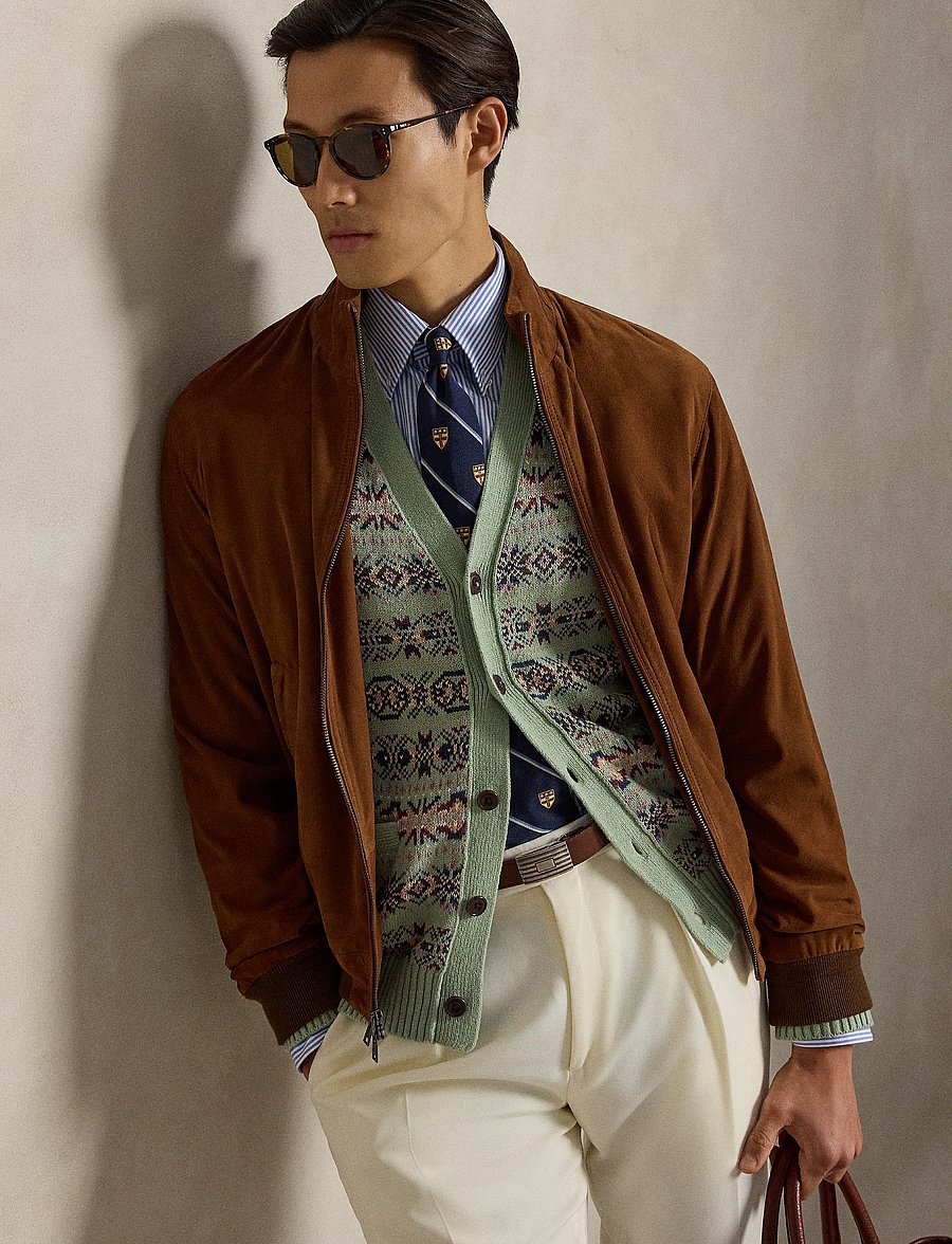 Polo Ralph Lauren - Fair Isle Linen-Cotton Cardigan - koftor - green combo - 4