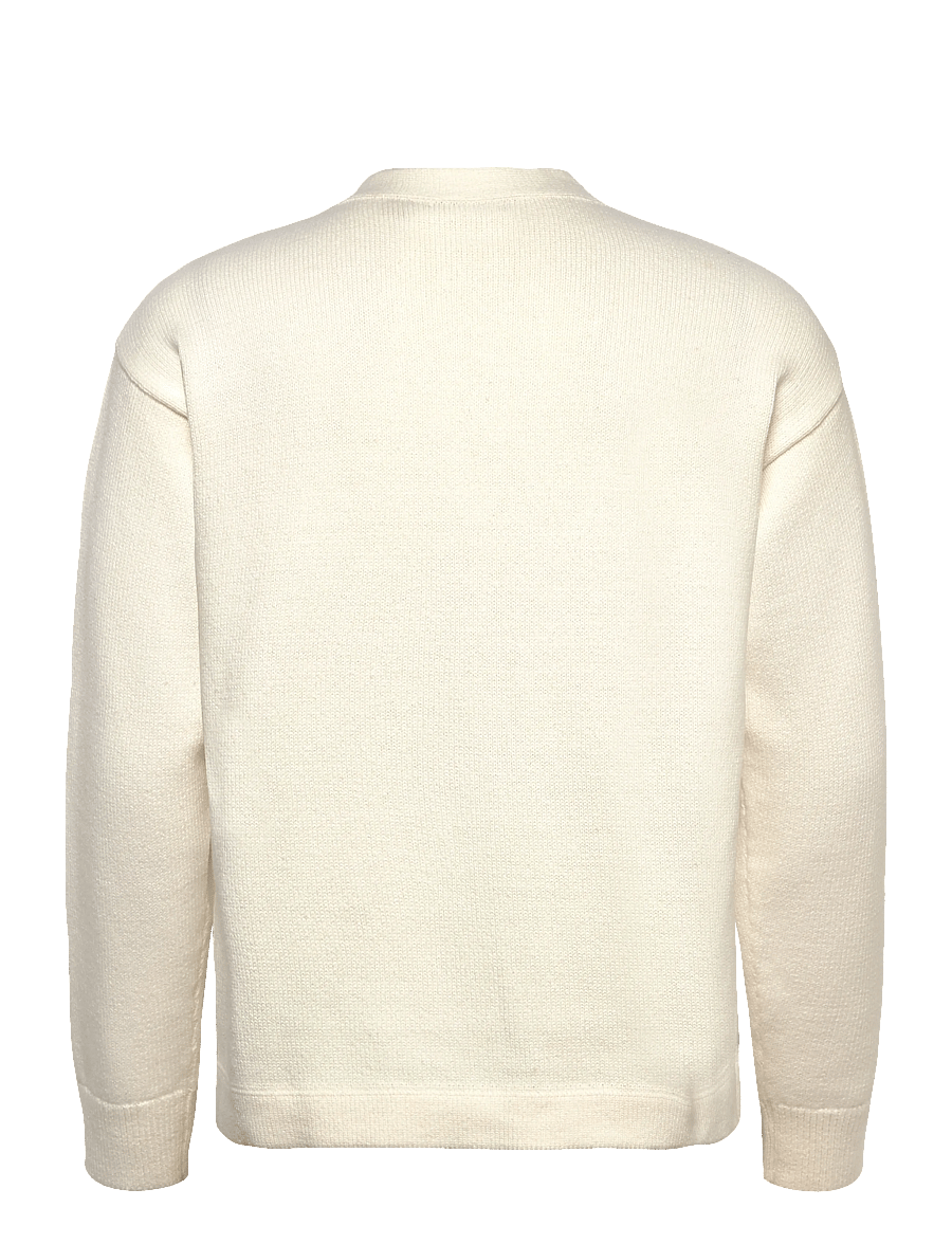 Polo Ralph Lauren - Relaxed Fit Cotton Letter Cardigan - cardigans - cream combo - 1