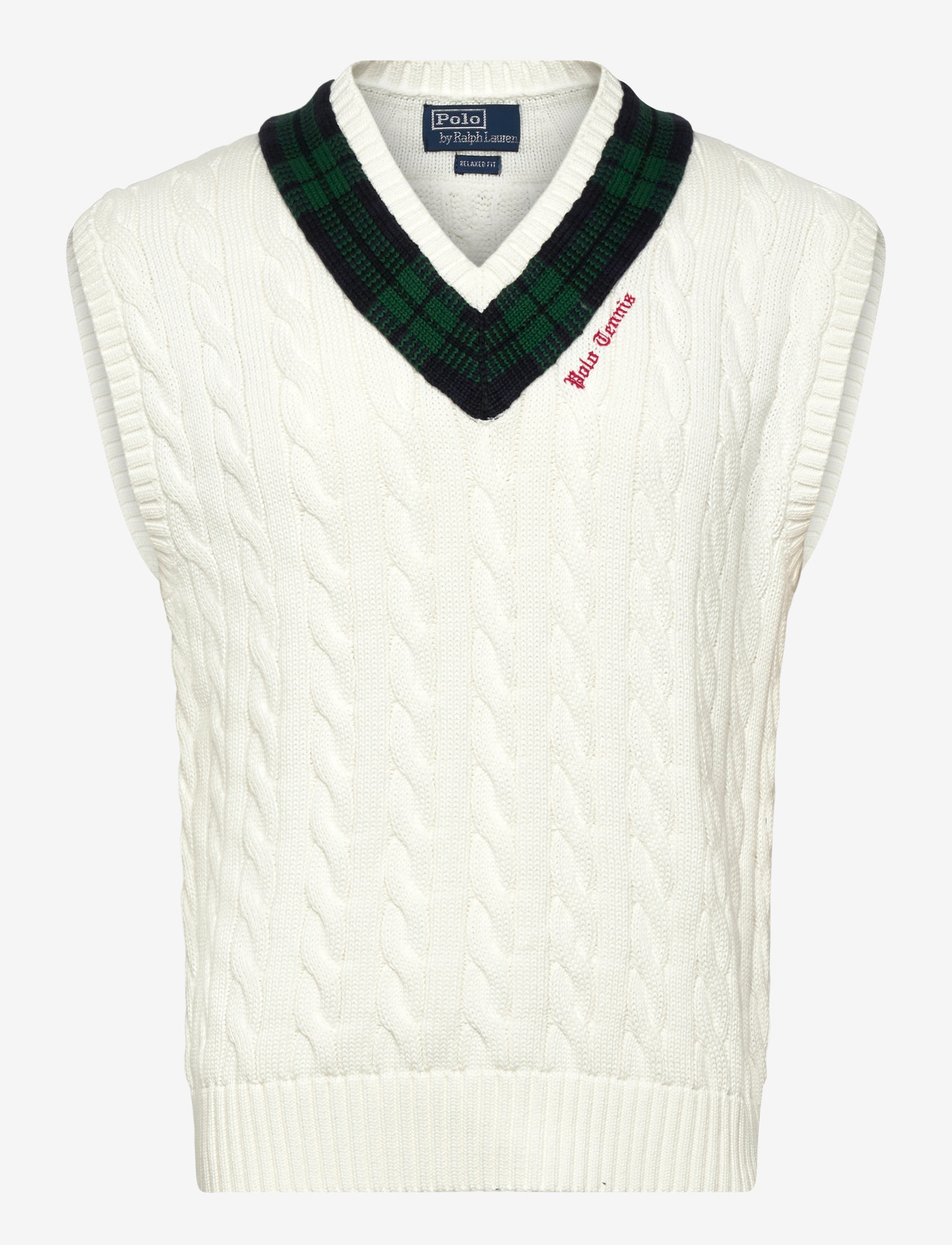 Polo Ralph Lauren - Relaxed Fit Cricket Sweater Vest - gestrickte westen - cream combo - 0