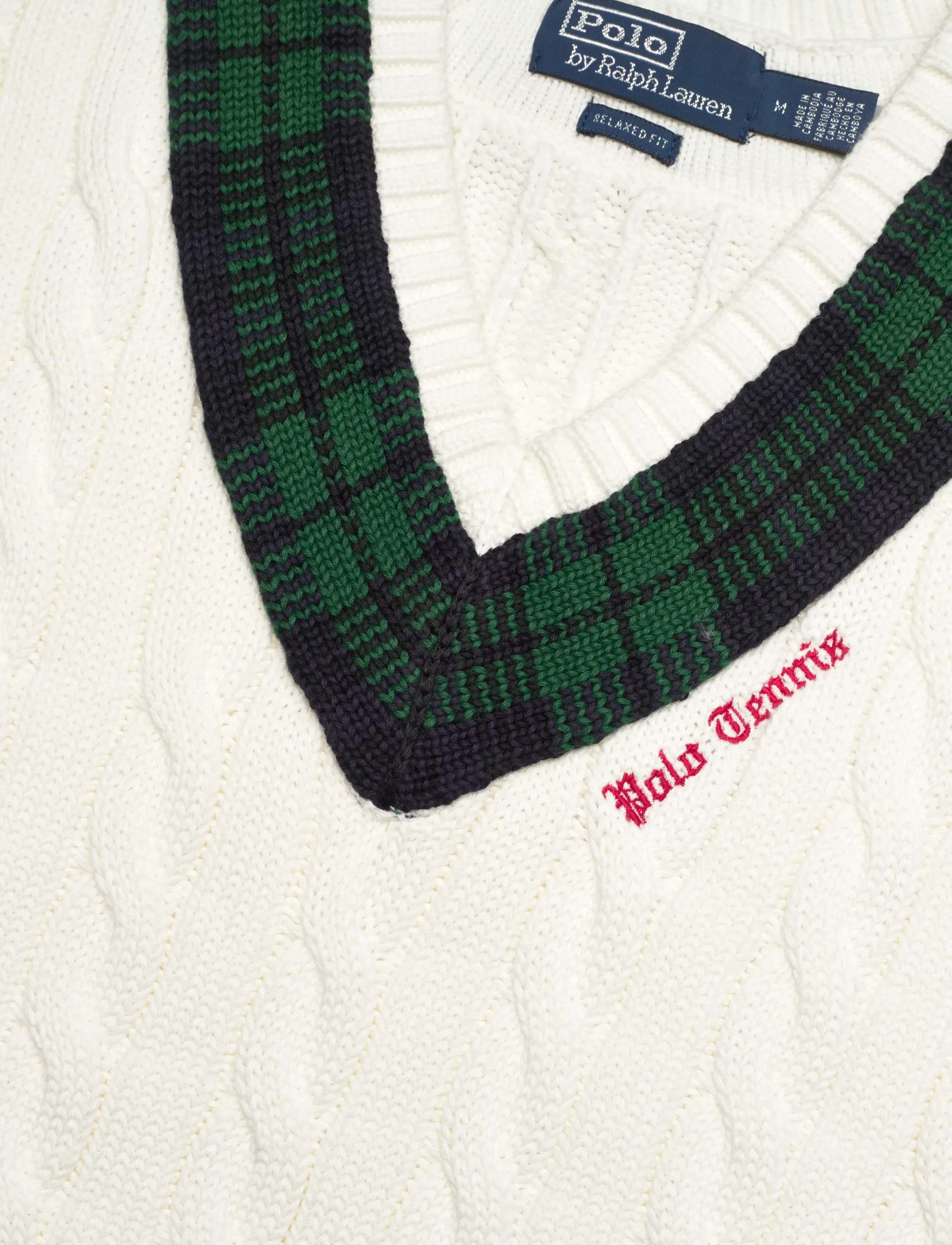 Polo Ralph Lauren - Relaxed Fit Cricket Sweater Vest - strikveste - cream combo - 2