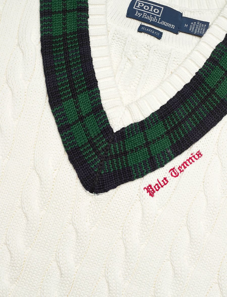Polo Ralph Lauren - Relaxed Fit Cricket Sweater Vest - strickwesten - cream combo - 2