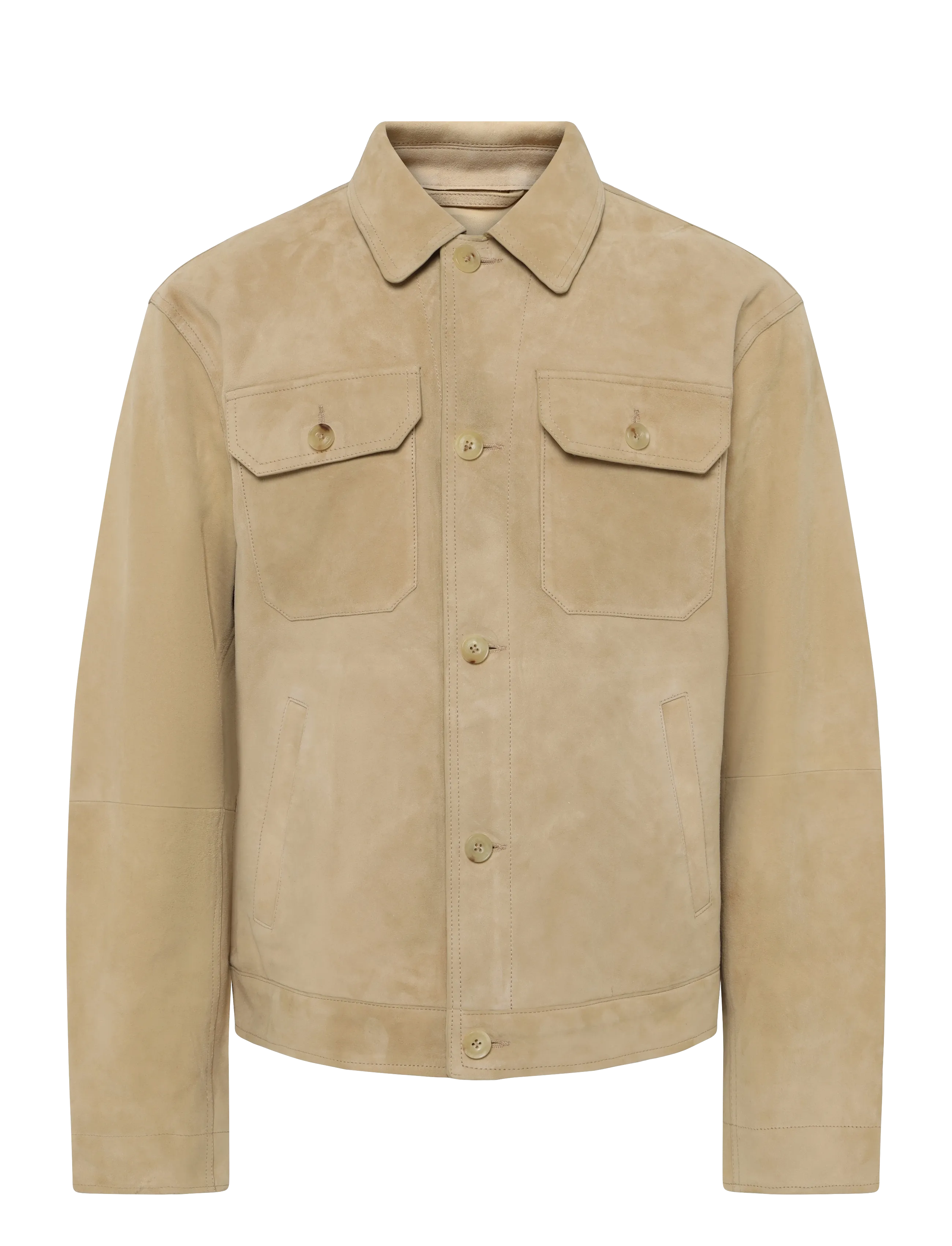 Polo Ralph Lauren The Ashdale Suede Shacket - Tøj - CAFE TAN SUEDE / beige