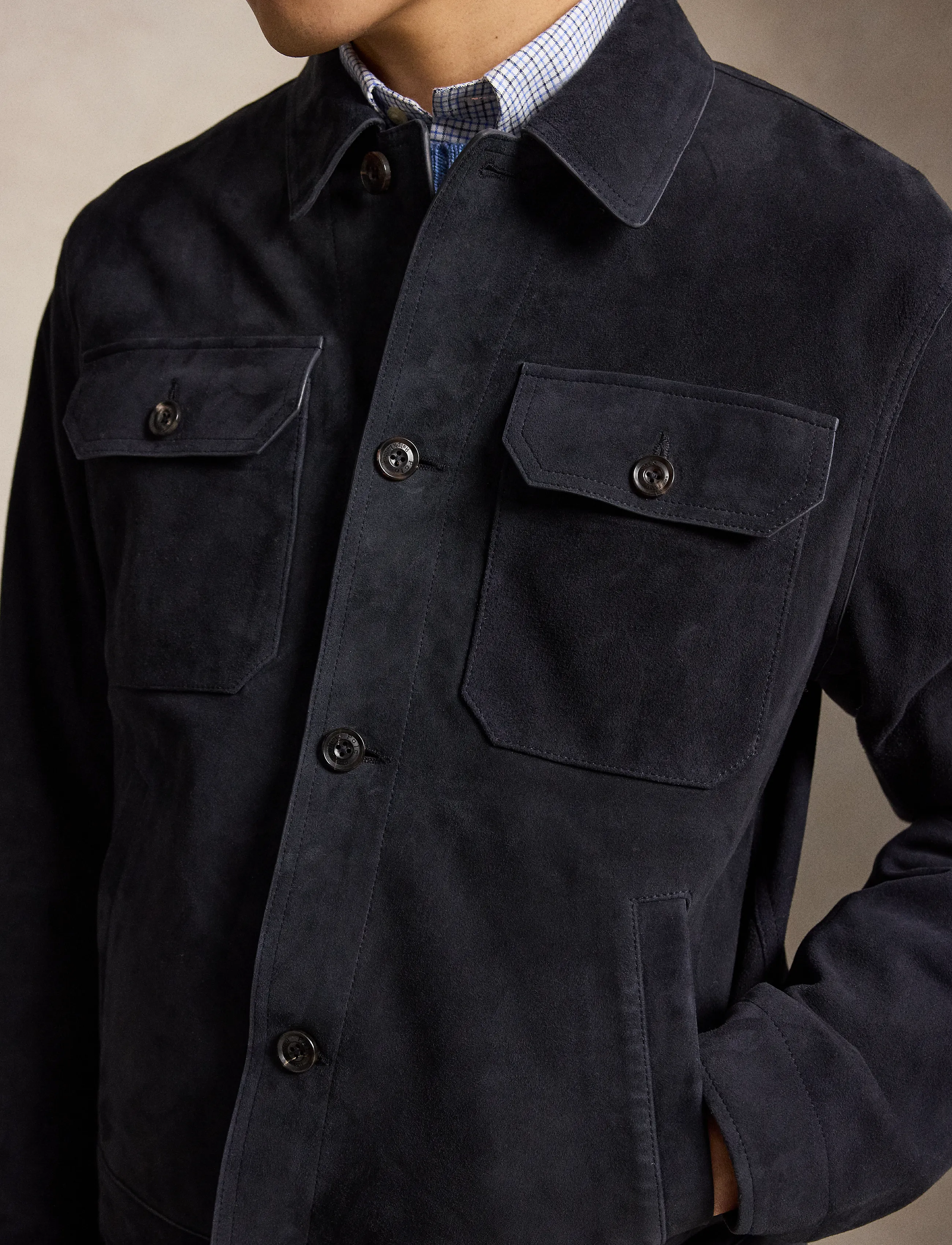 Polo Ralph Lauren - The Ashdale Suede Shacket - höstjackor - collection navy - 4