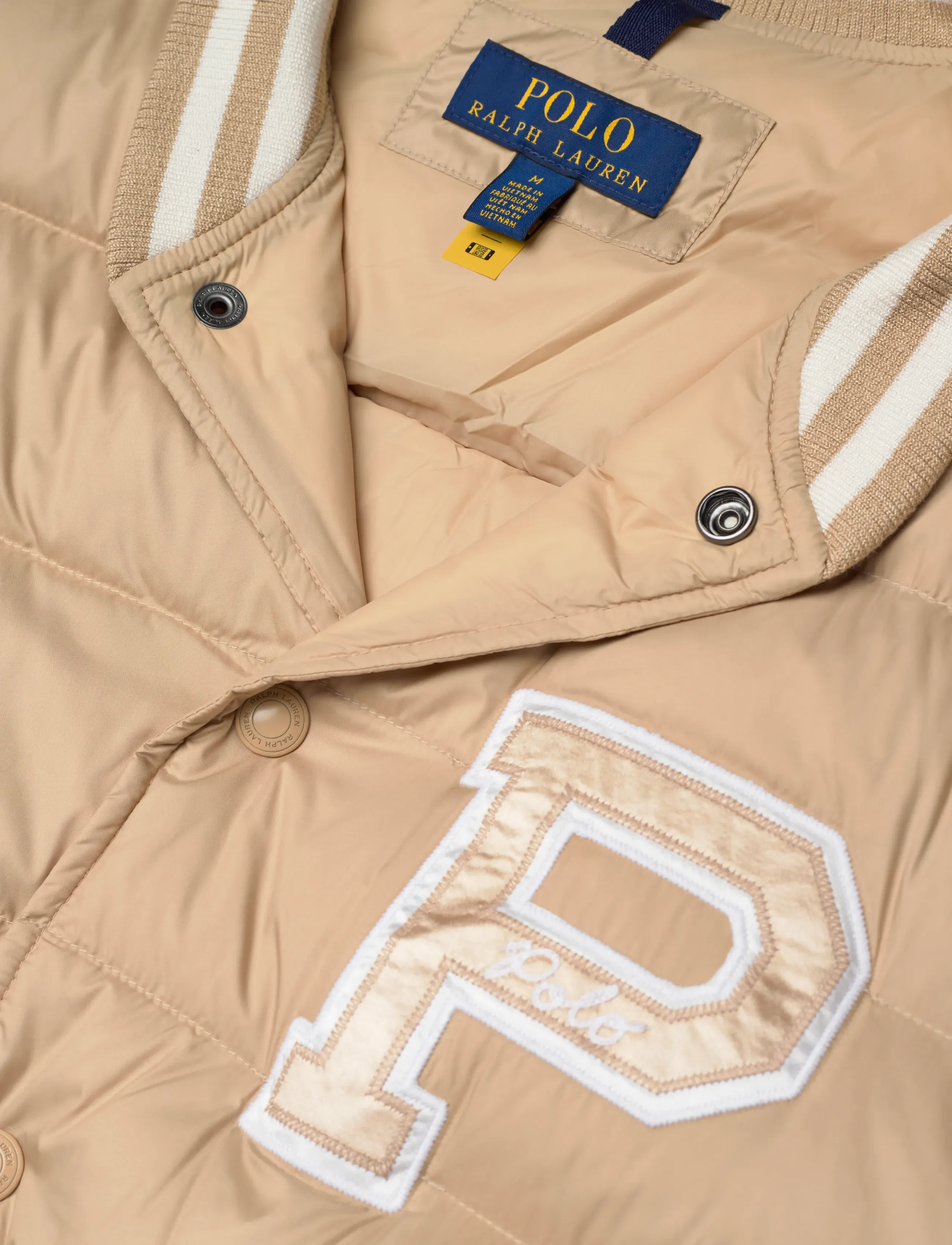 Polo Ralph Lauren - The Colden Quilted Letter Jacket - quiltede - classic tan - 2