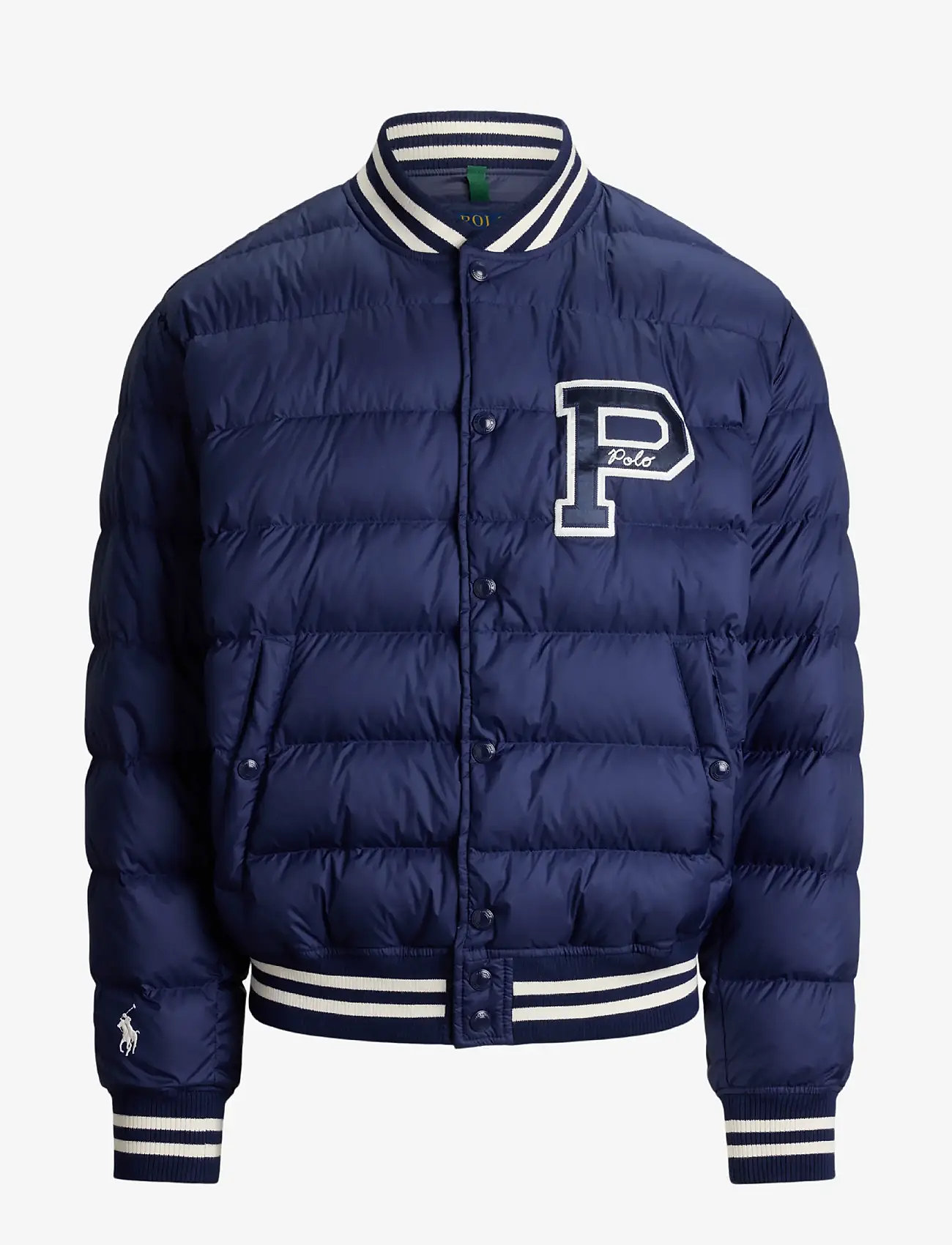 Polo Ralph Lauren - The Colden Quilted Letter Jacket - quiltede - newport navy - 1