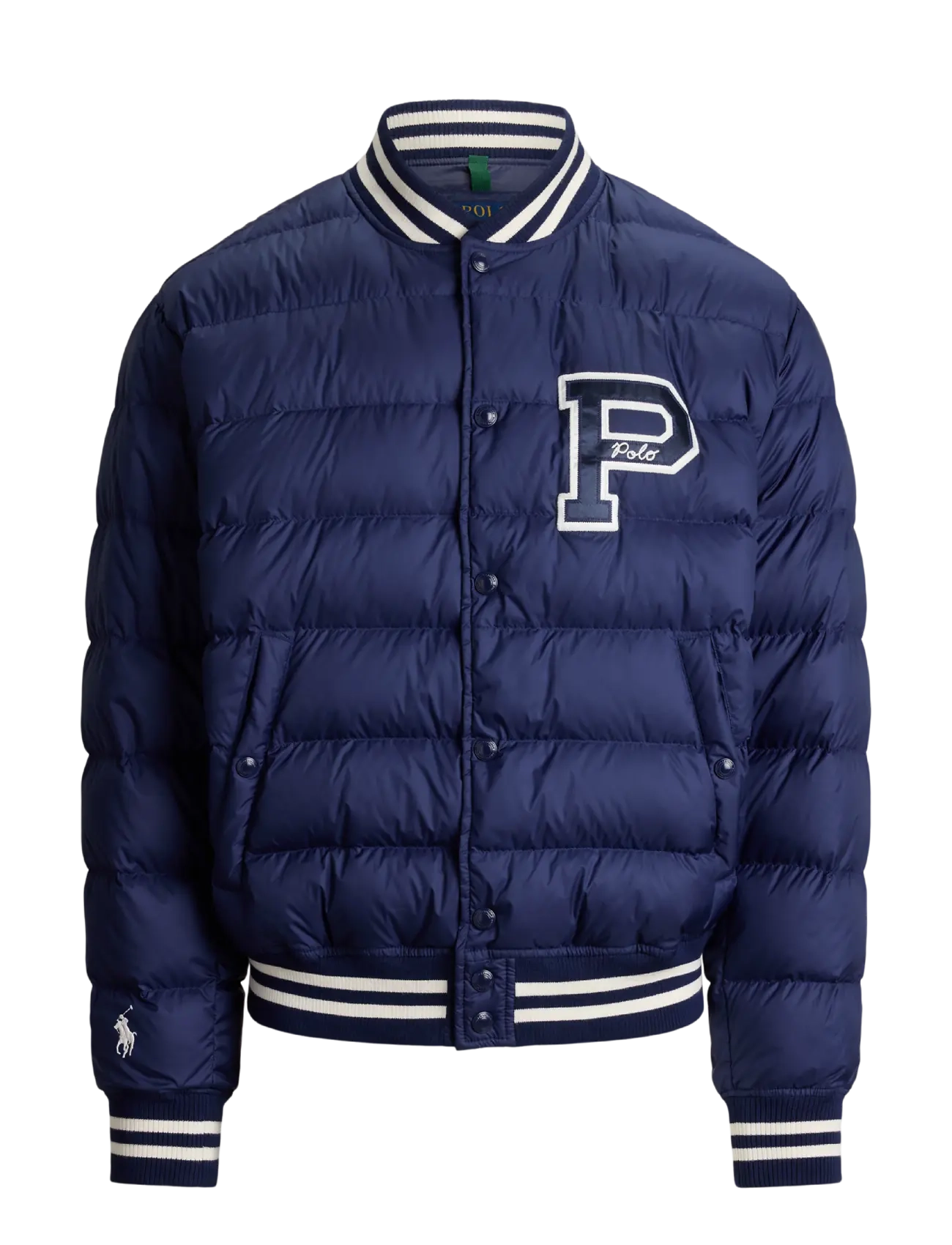Polo Ralph Lauren - The Colden Quilted Letter Jacket - vatteraðir jakkar - newport navy - 1
