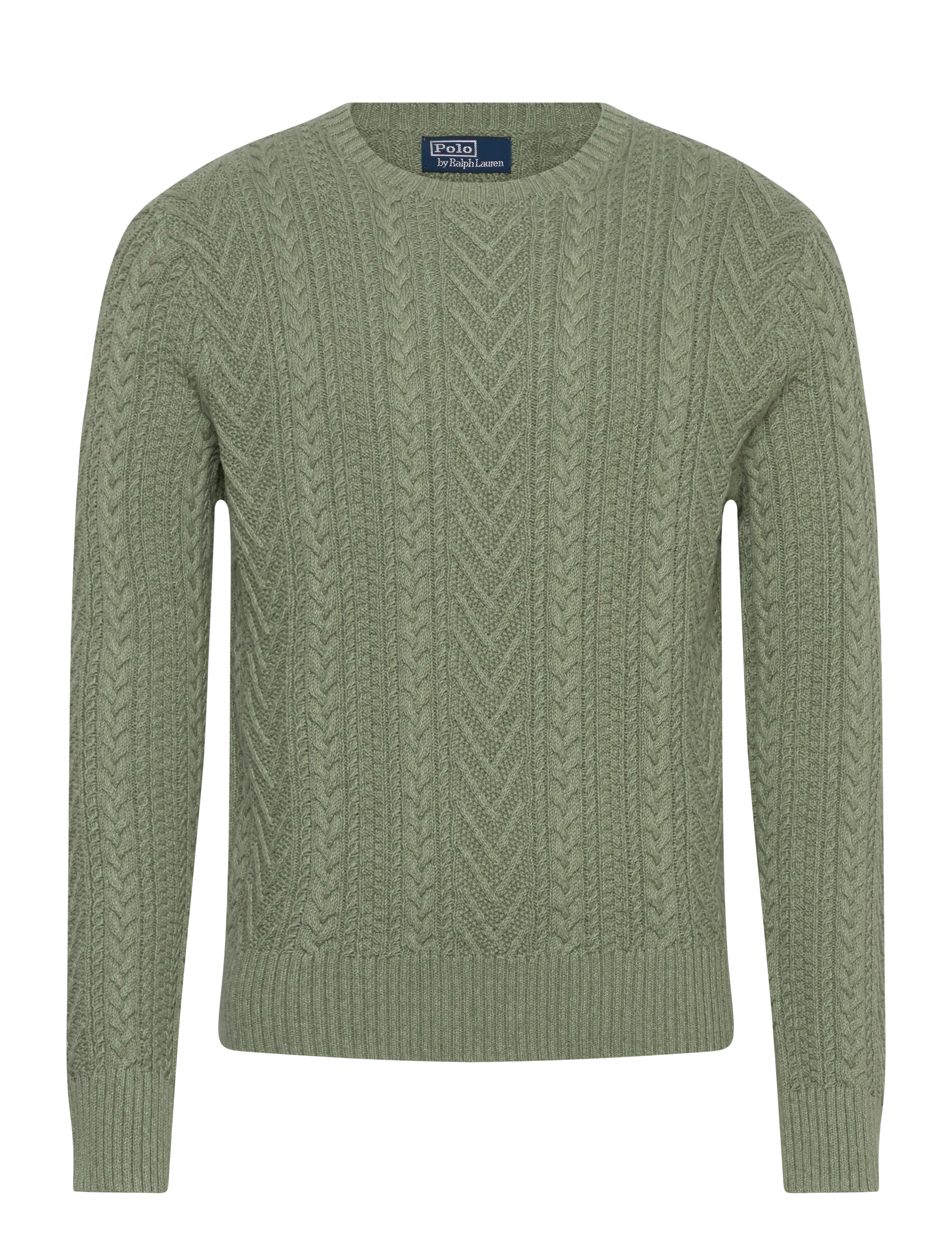 Polo Ralph Lauren Aran-Knit Cotton-Linen Sweater, M, Knitwear, Grün - Round Necks, Männerswear