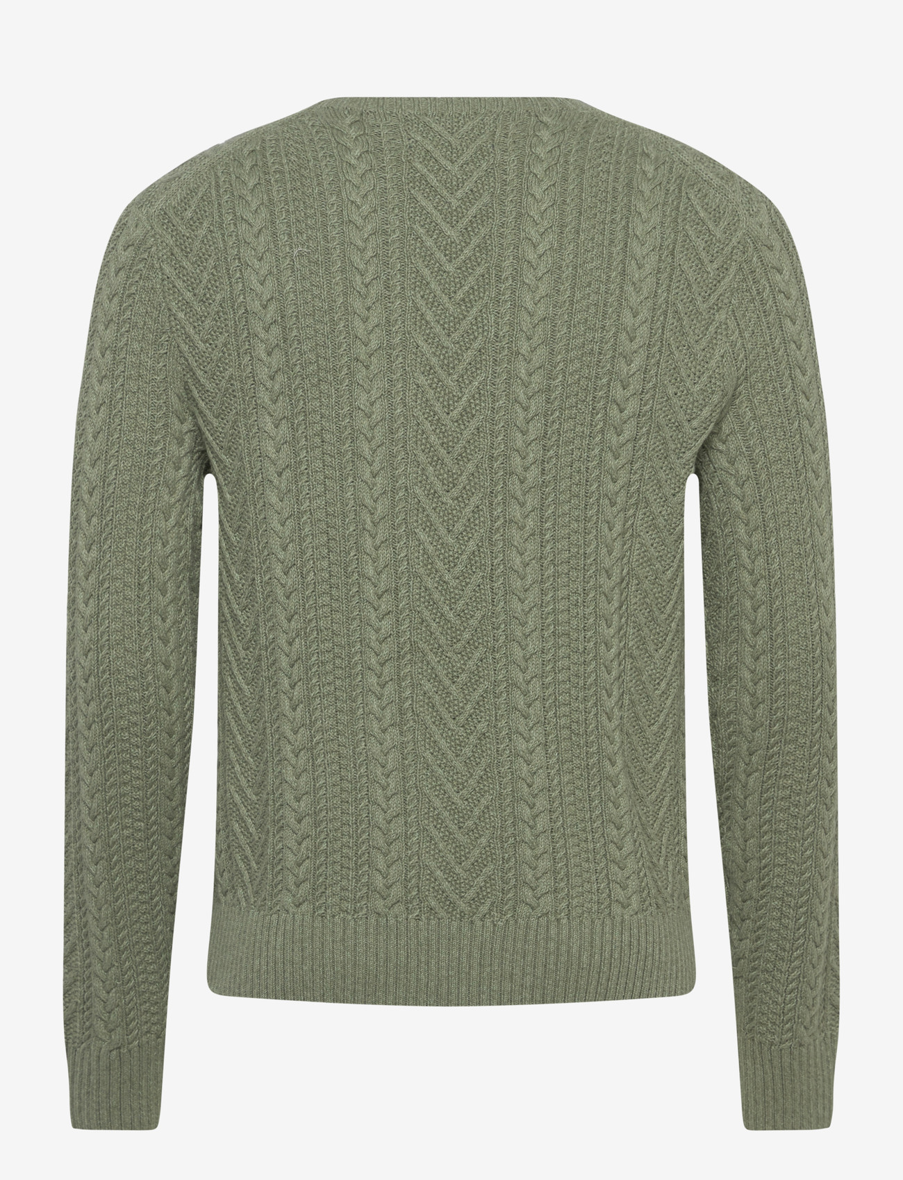 Polo Ralph Lauren - Aran-Knit Cotton-Linen Sweater - Ümmarguse kaelusega kudumid - fern green combo - 1