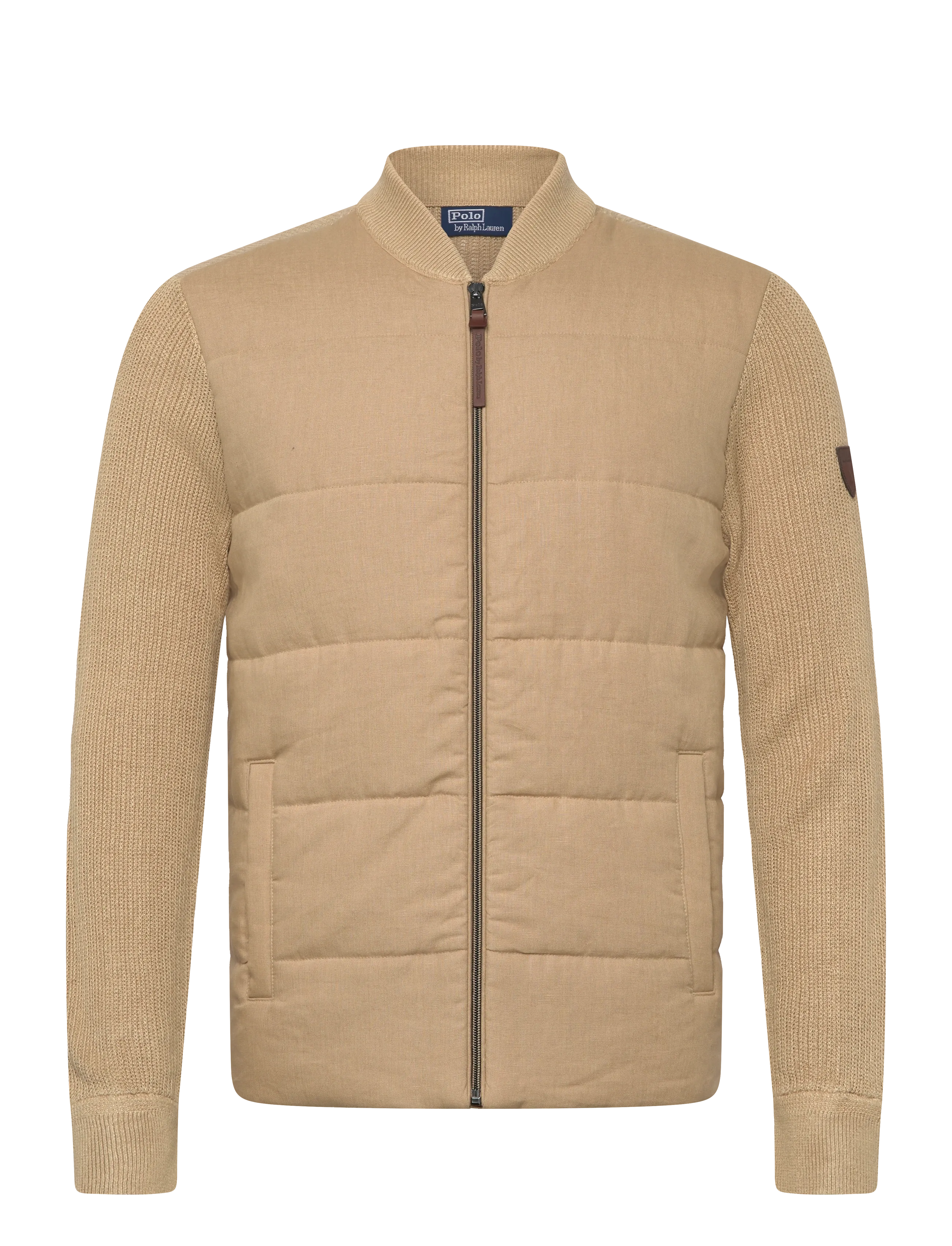 Polo Ralph Lauren Hybrid Linen Full-Zip Sweater, XL, Beige, Jackets > Hybrid Jackets, Herre