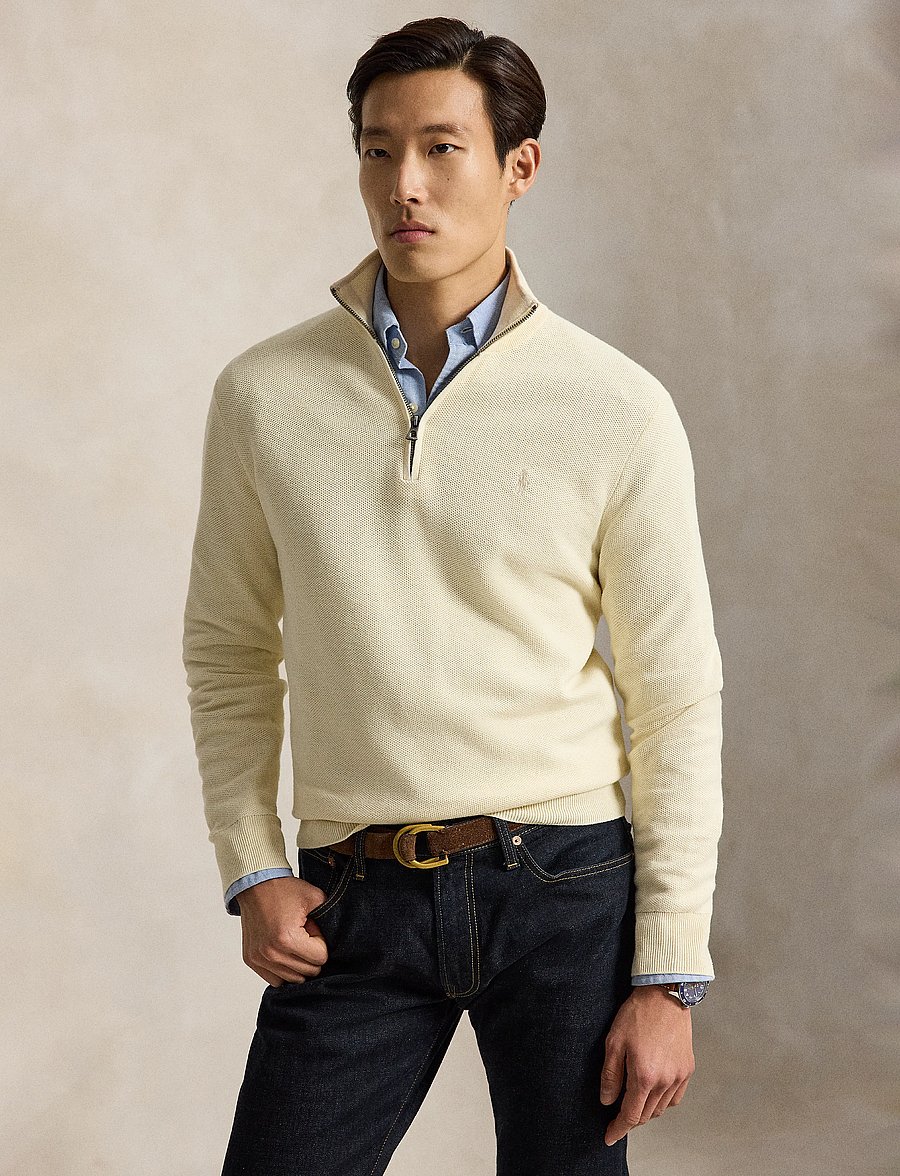 Polo Ralph Lauren - 32/2 COTTON-SWEATER-HALF ZIP - pullover mit halbem reißverschluss - andover cream - 0