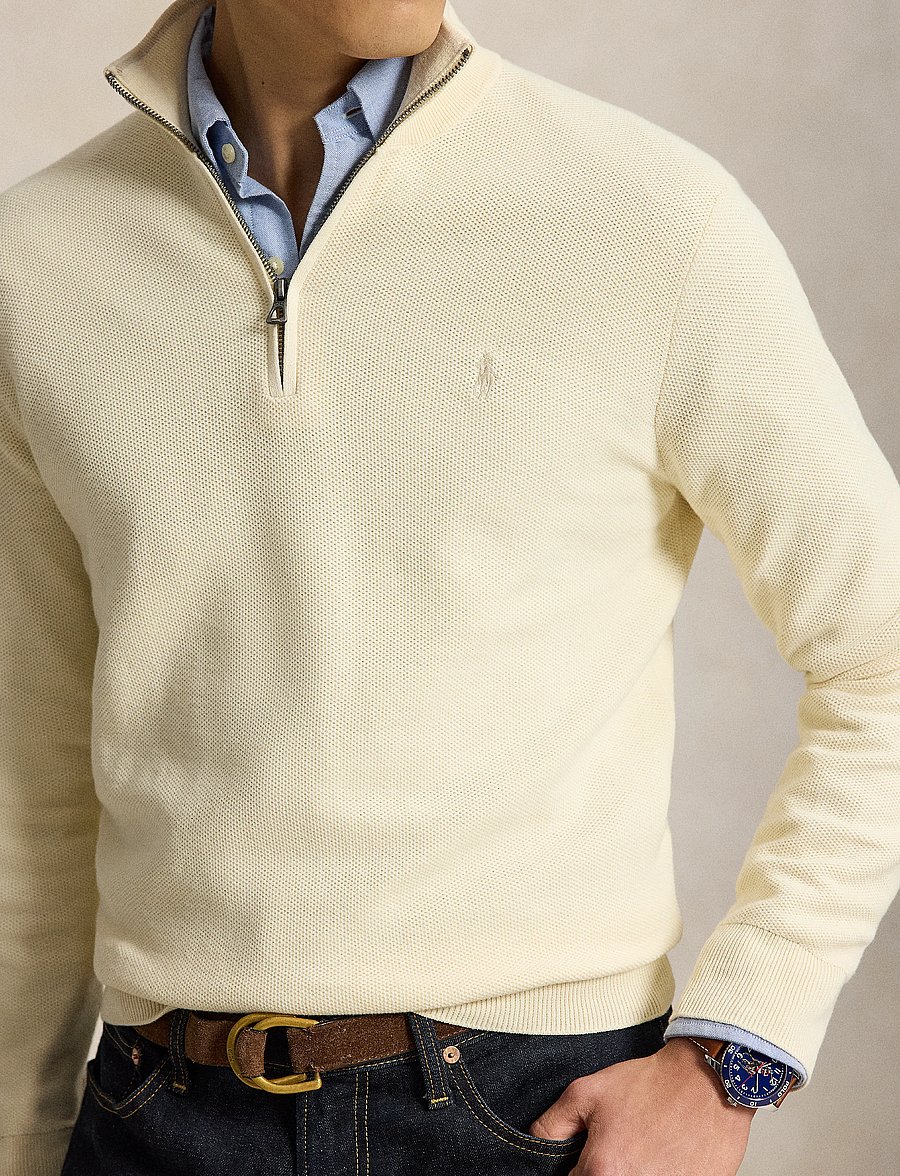 Polo Ralph Lauren - 32/2 COTTON-SWEATER-HALF ZIP - pullover mit halbem reißverschluss - andover cream - 4