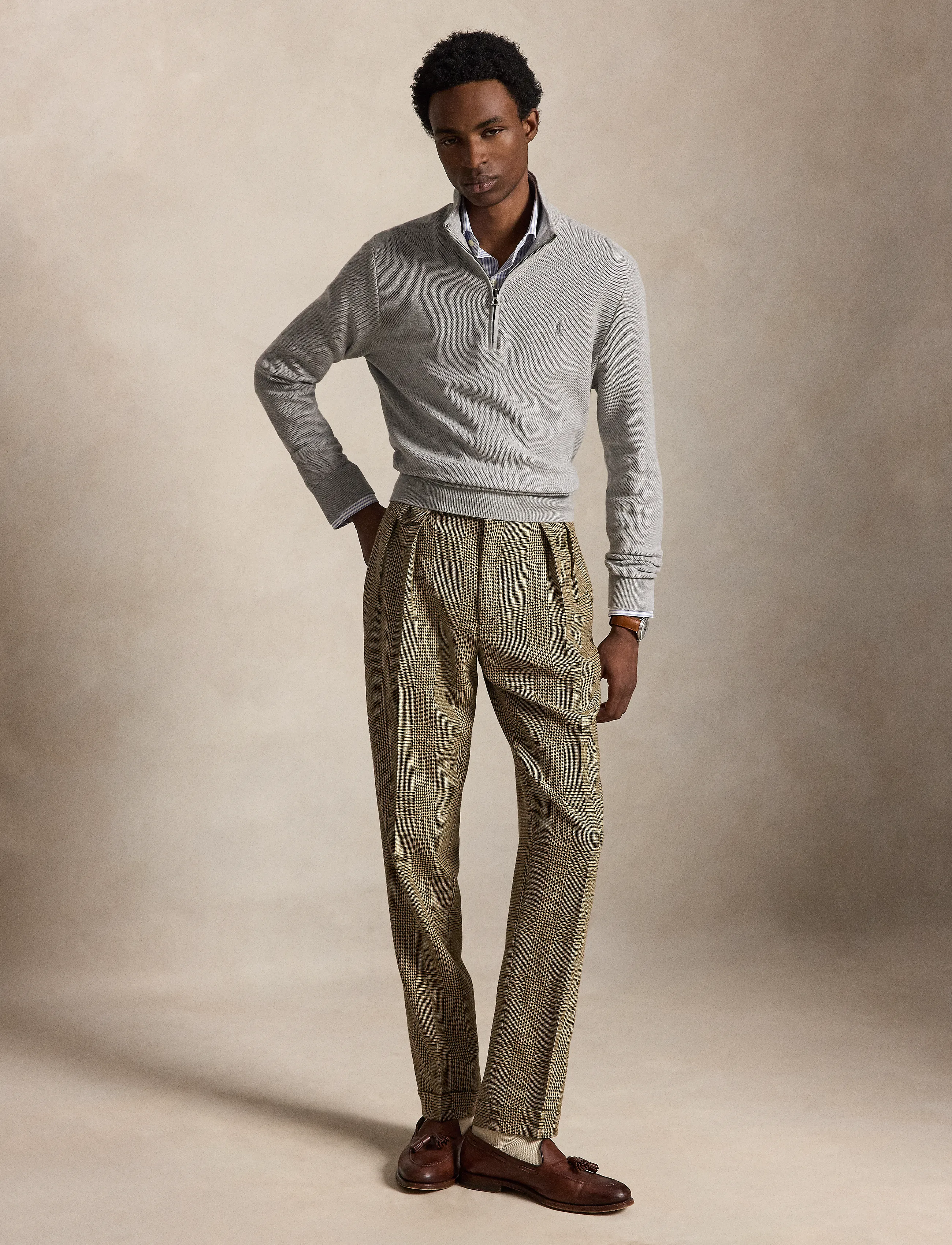 Polo Ralph Lauren - 32/2 COTTON-SWEATER-HALF ZIP - pullover mit halbem reißverschluss - andover heather - 4