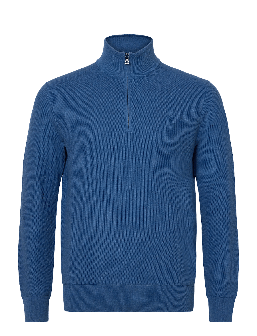 Polo Ralph Lauren - 32/2 COTTON-SWEATER-HALF ZIP - pullover mit halbem reißverschluss - blue borage heath - 1