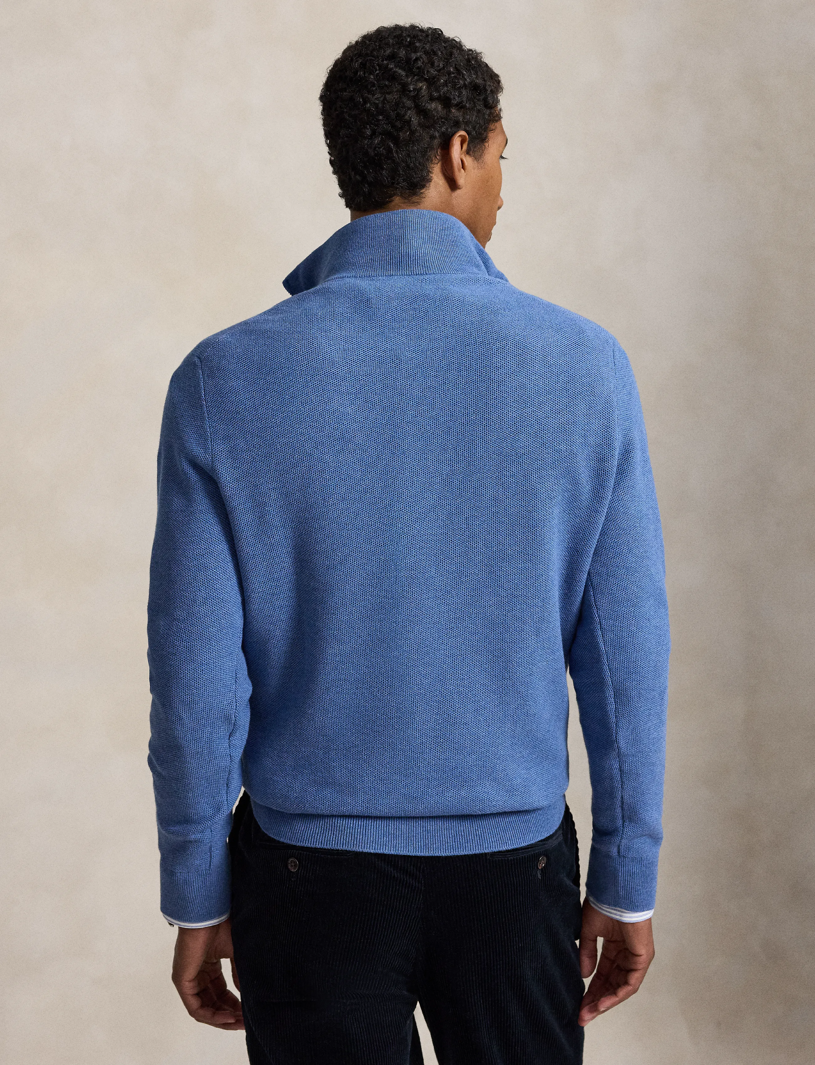 Polo Ralph Lauren - 32/2 COTTON-SWEATER-HALF ZIP - pullover mit halbem reißverschluss - blue borage heath - 3