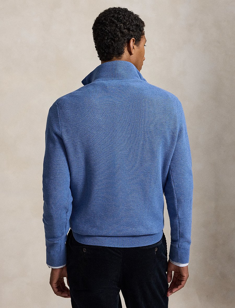 Polo Ralph Lauren - 32/2 COTTON-SWEATER-HALF ZIP - pullover mit halbem reißverschluss - blue borage heath - 3