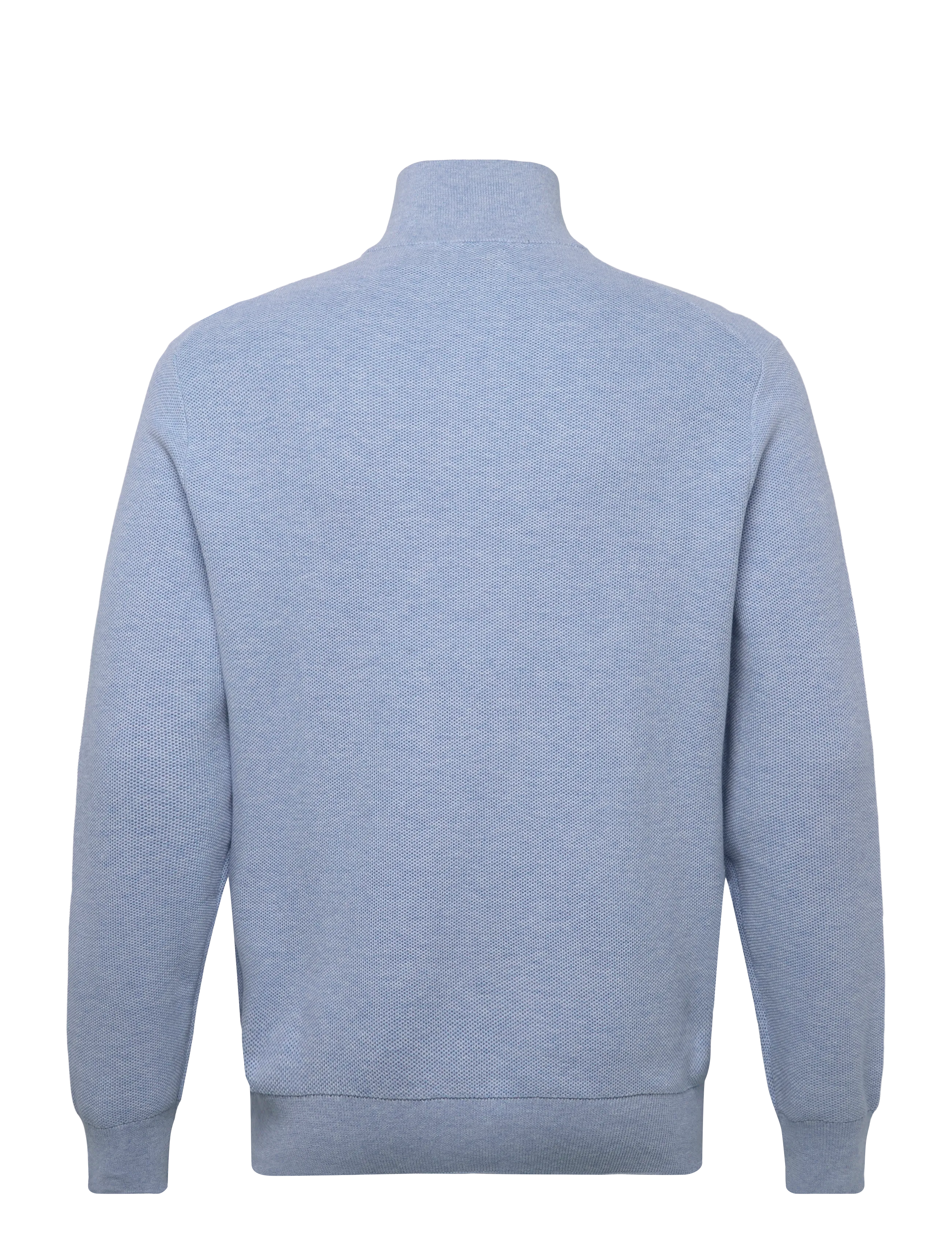 Polo Ralph Lauren - Mesh-Knit Cotton Quarter-Zip Sweater - pullover mit halbem reißverschluss - blue hyacinth hth - 1