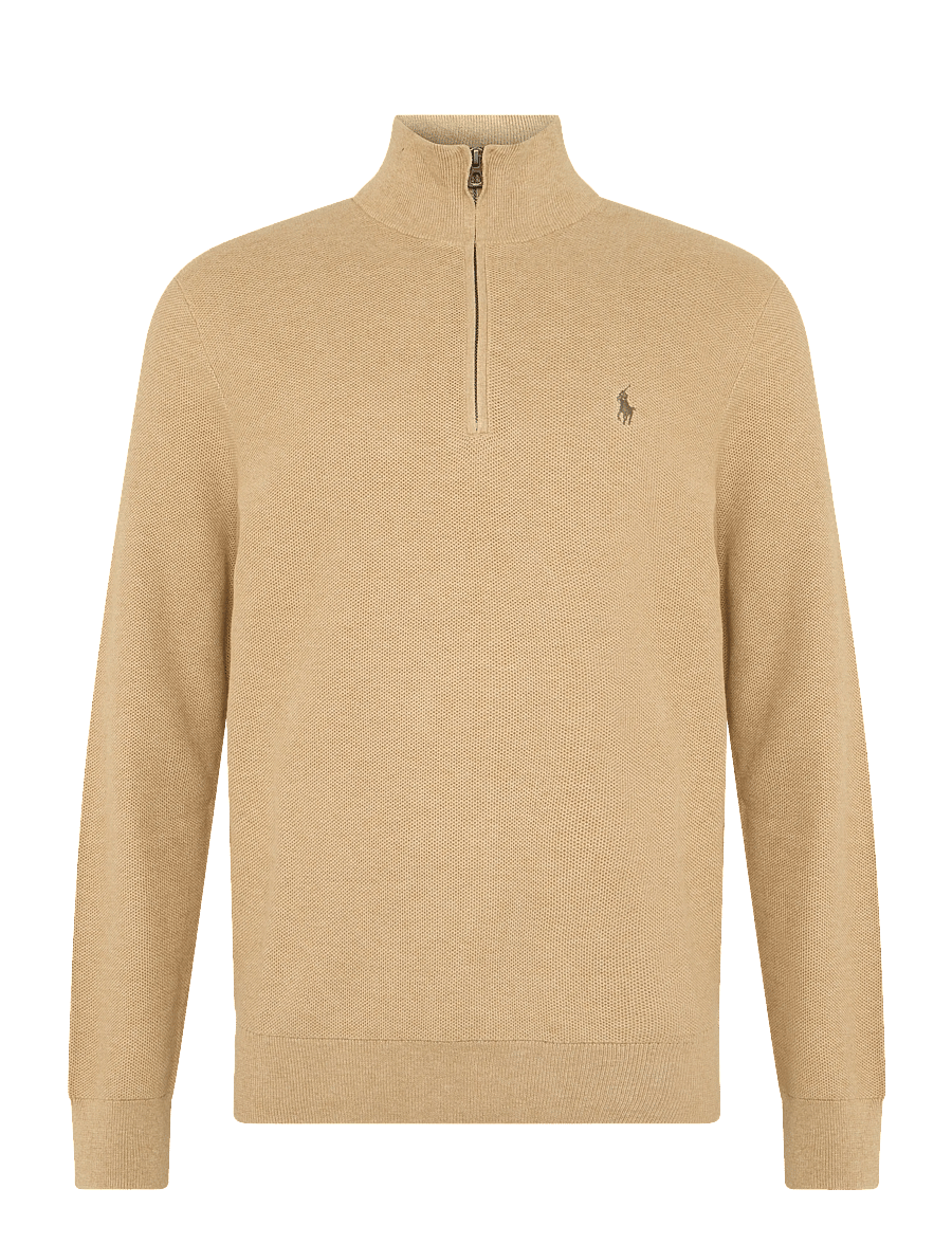 Polo Ralph Lauren - 32/2 COTTON-SWEATER-HALF ZIP - pulls demi-zippés - camel melange - 2