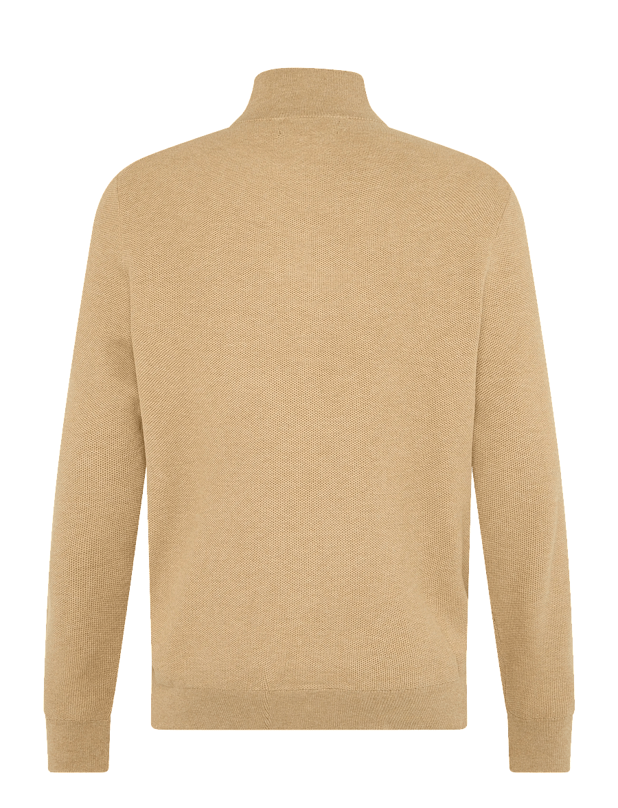 Polo Ralph Lauren - 32/2 COTTON-SWEATER-HALF ZIP - pulls demi-zippés - camel melange - 3