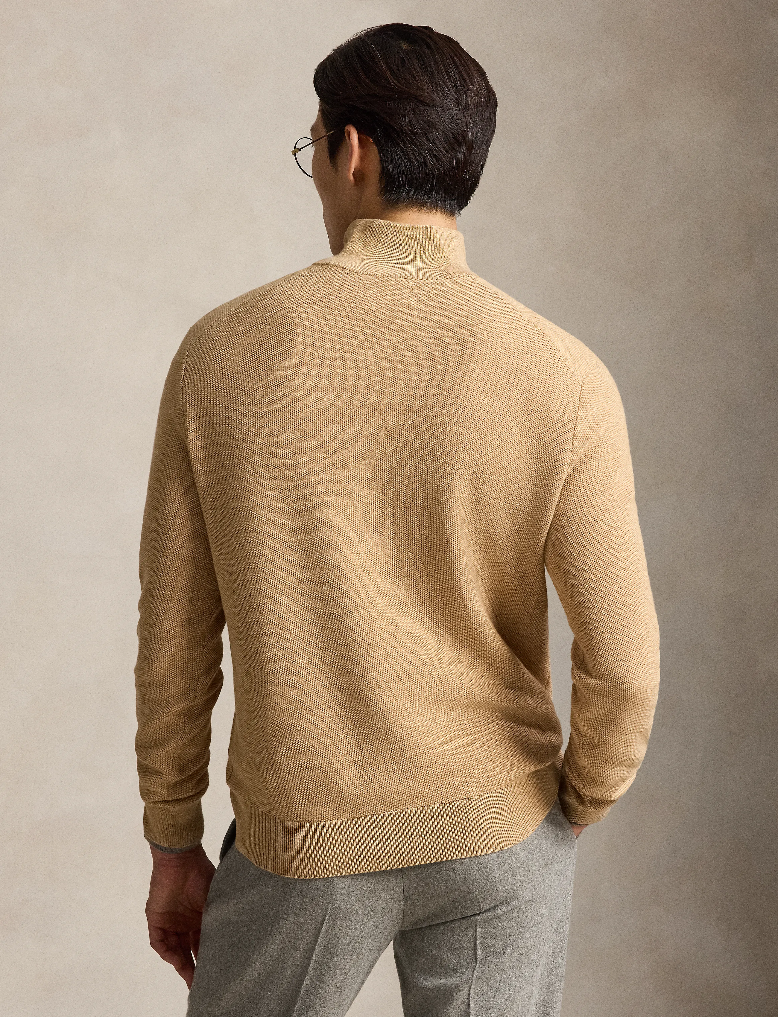 Polo Ralph Lauren - 32/2 COTTON-SWEATER-HALF ZIP - pullover mit halbem reißverschluss - camel melange - 2