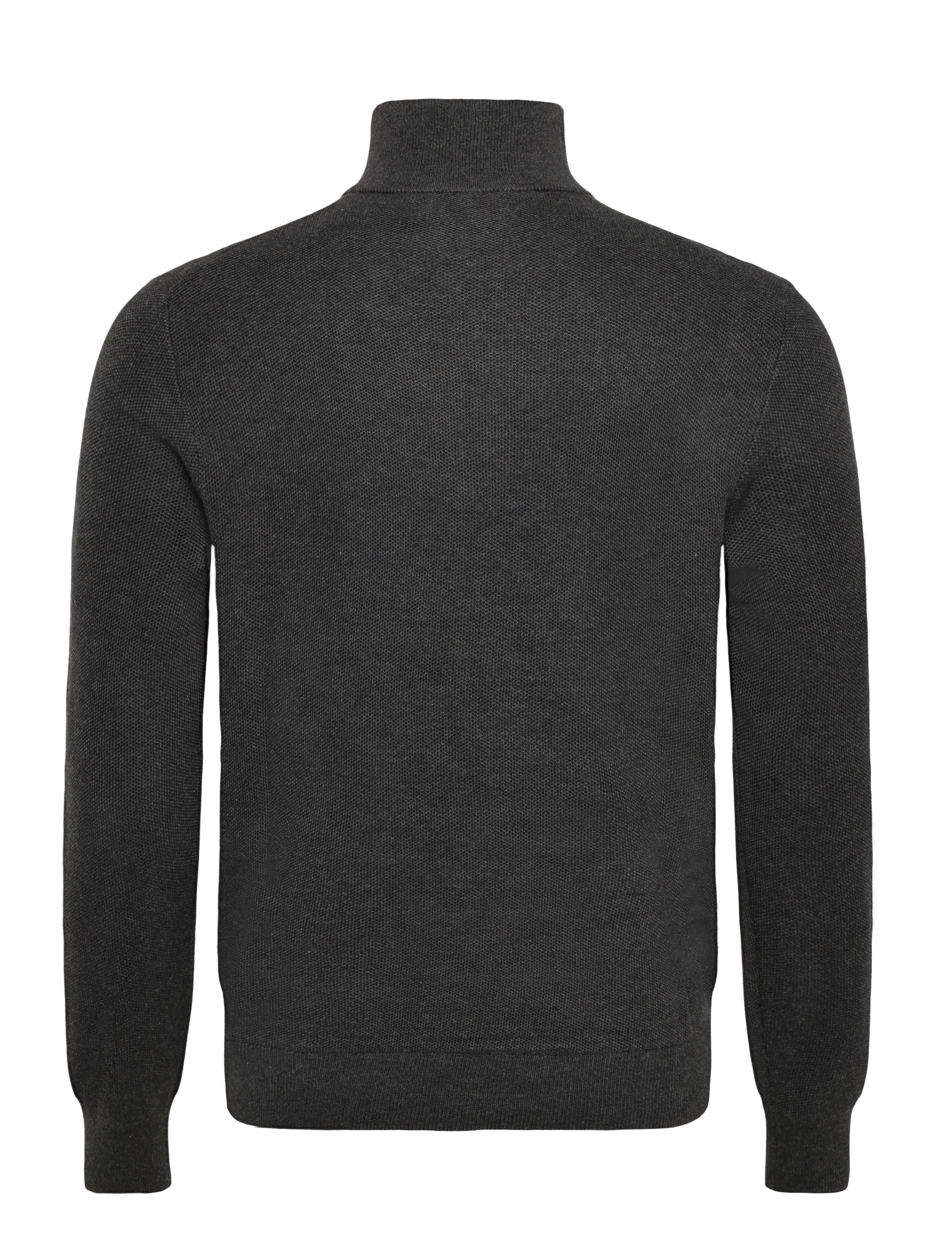 Polo Ralph Lauren - Mesh-Knit Cotton Quarter-Zip Sweater - pullover mit halbem reißverschluss - dark granite heat - 3