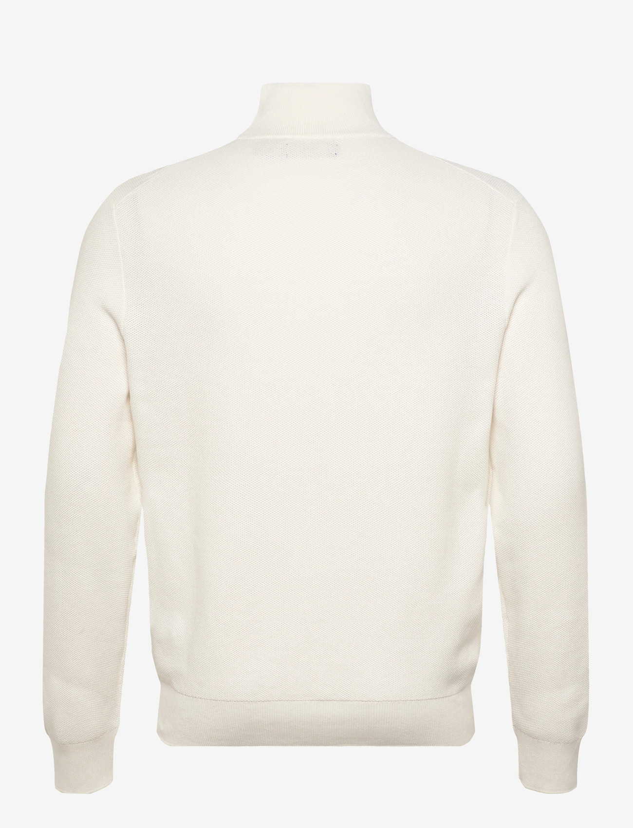 Polo Ralph Lauren - Mesh-Knit Cotton Quarter-Zip Sweater - halfzip strik - deckwash white - 1