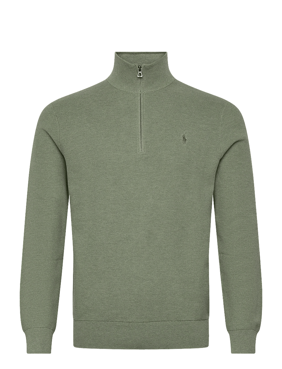 Polo Ralph Lauren - 32/2 COTTON-SWEATER-HALF ZIP - pullover mit halbem reißverschluss - fern green heathe - 0