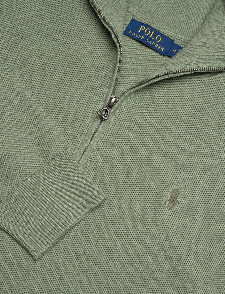 Polo Ralph Lauren - 32/2 COTTON-SWEATER-HALF ZIP - pullover mit halbem reißverschluss - fern green heathe - 2