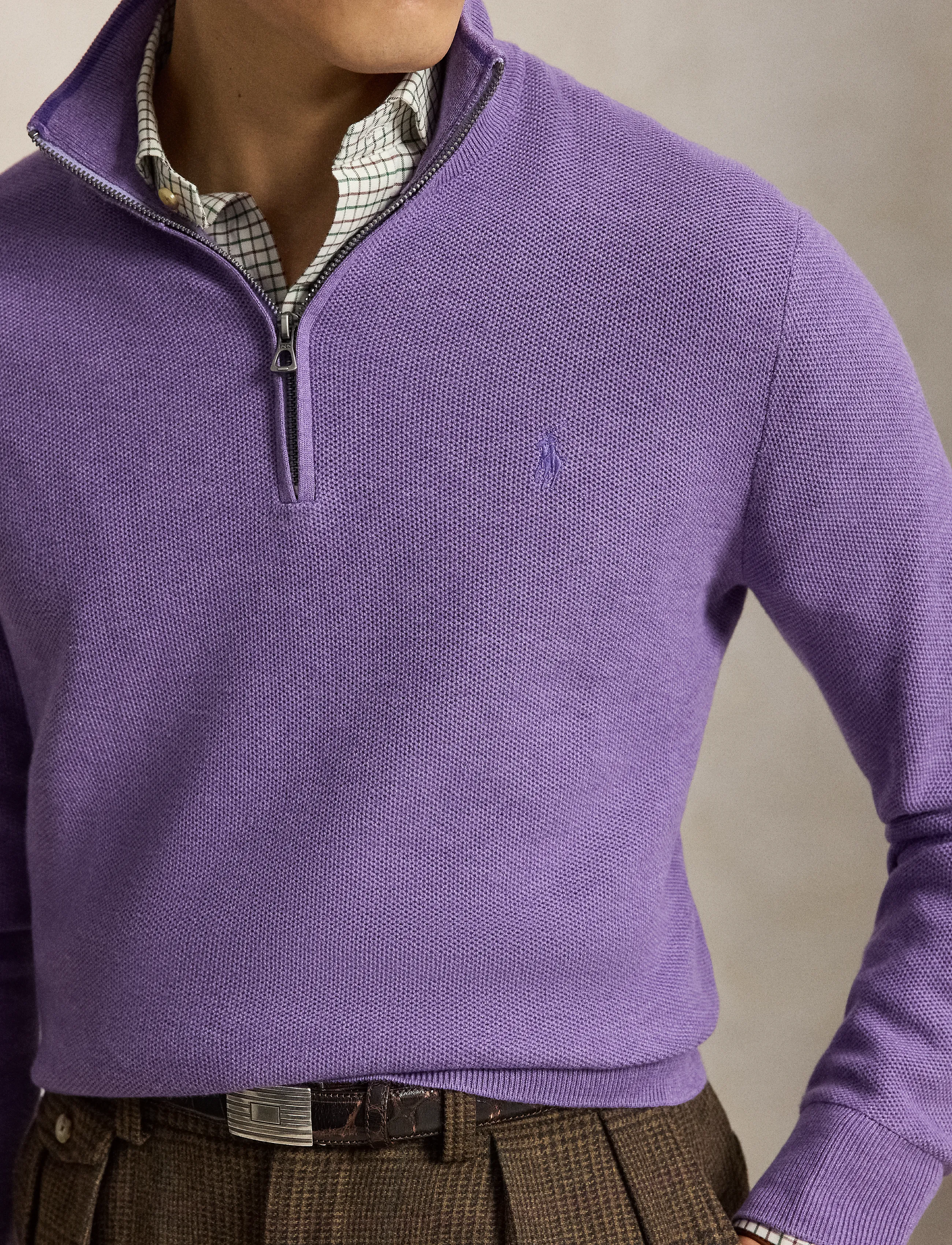 Polo Ralph Lauren - 32/2 COTTON-SWEATER-HALF ZIP - pullover mit halbem reißverschluss - light coronet pur - 4