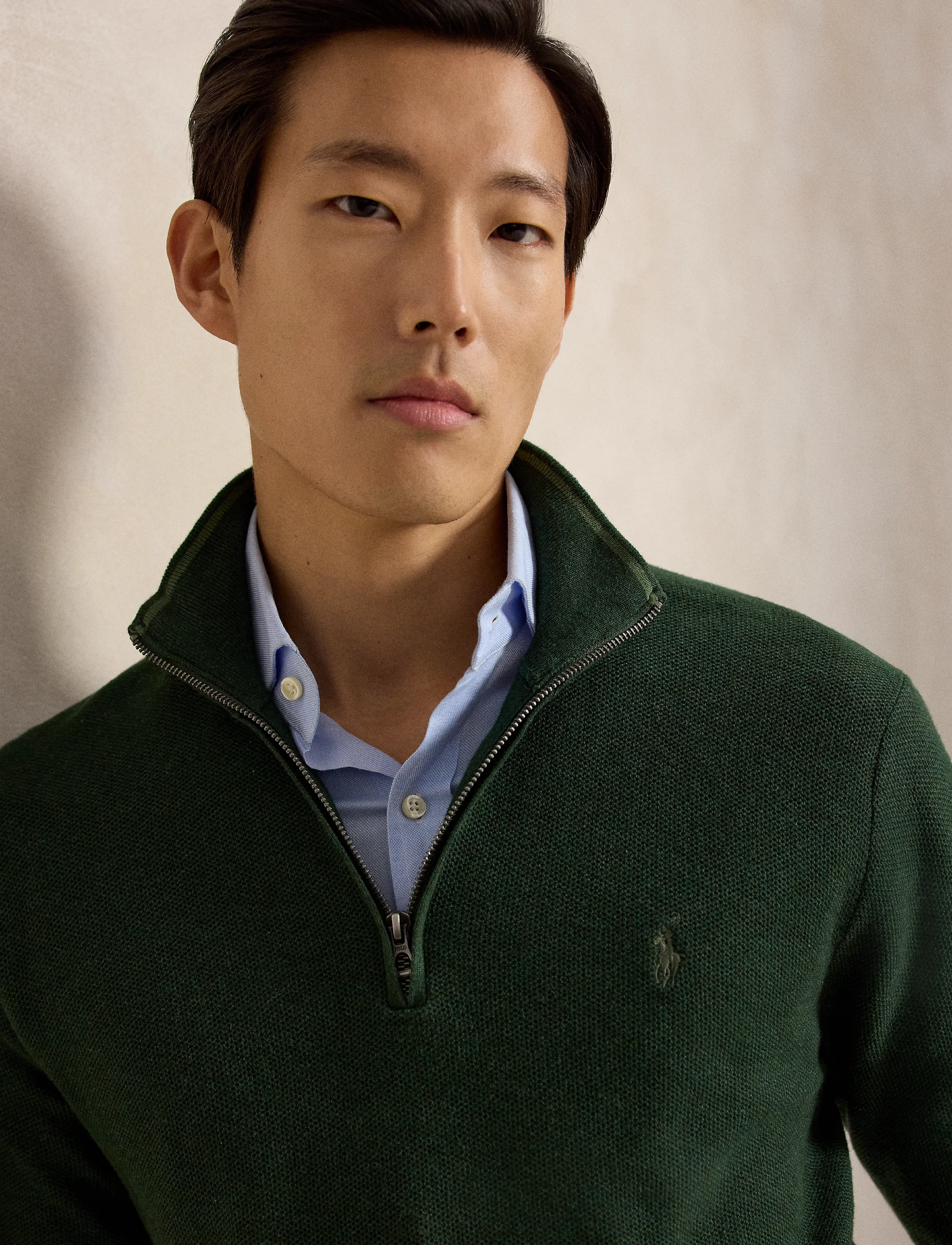 Polo Ralph Lauren - 32/2 COTTON-SWEATER-HALF ZIP - halfzip strik - lodgepole pine he - 3