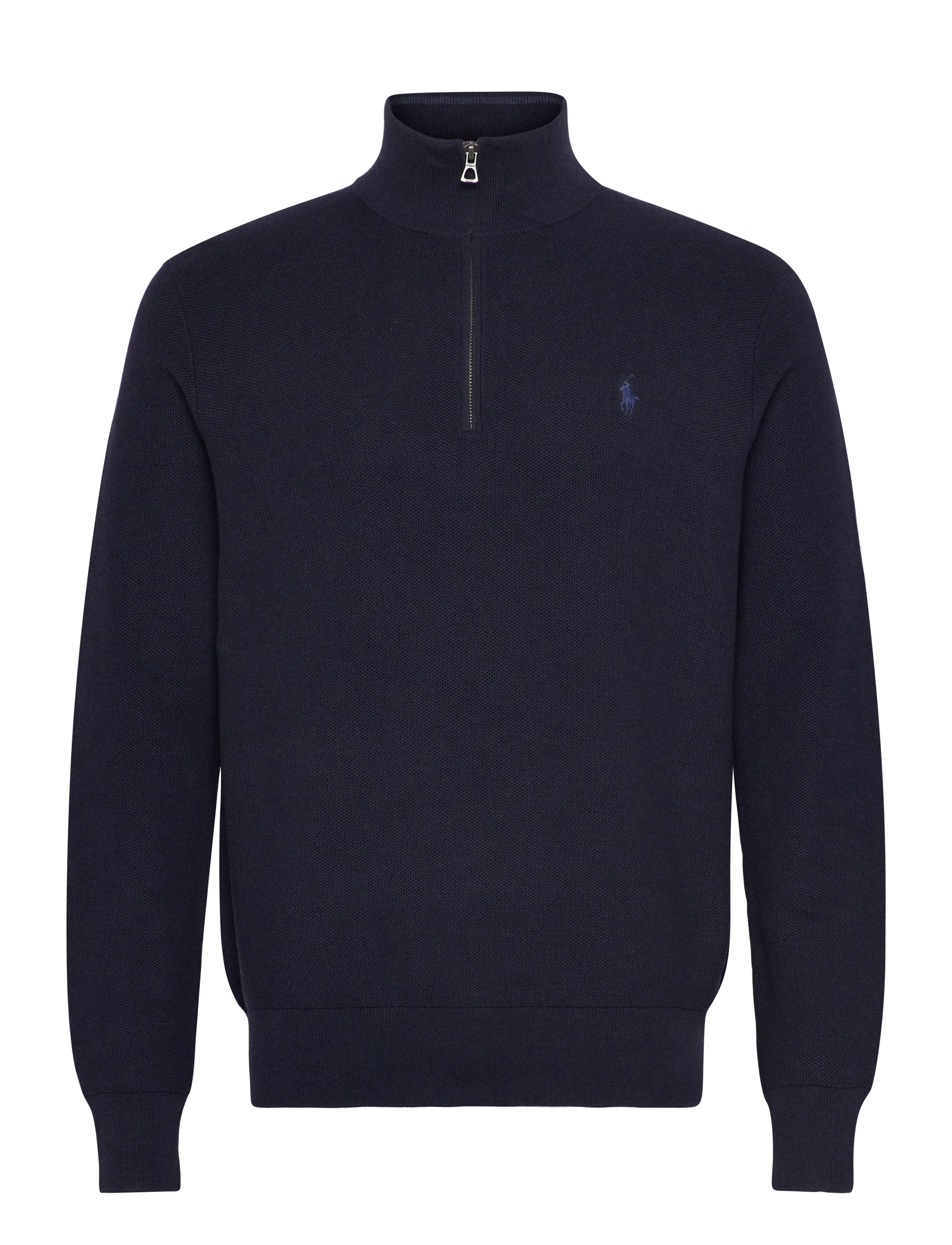 Polo Ralph Lauren Mesh-Knit Cotton Quarter-Zip Sweater, M, Knitwear, Marineblau - Half Zip Jumpers, Männerswear