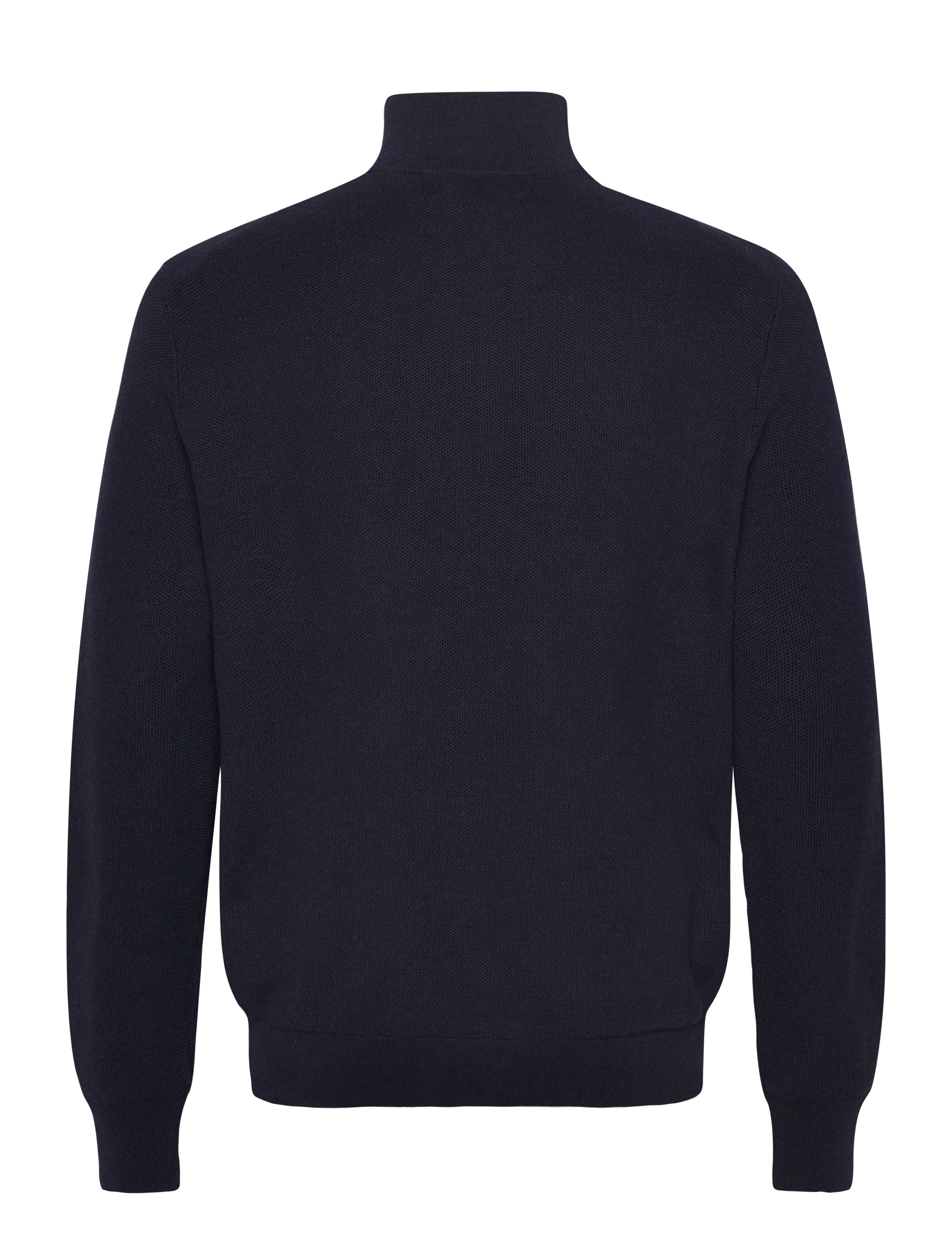 Polo Ralph Lauren - Mesh-Knit Cotton Quarter-Zip Sweater - tõmblukk-kaelusega džemprid - navy hthr - 1