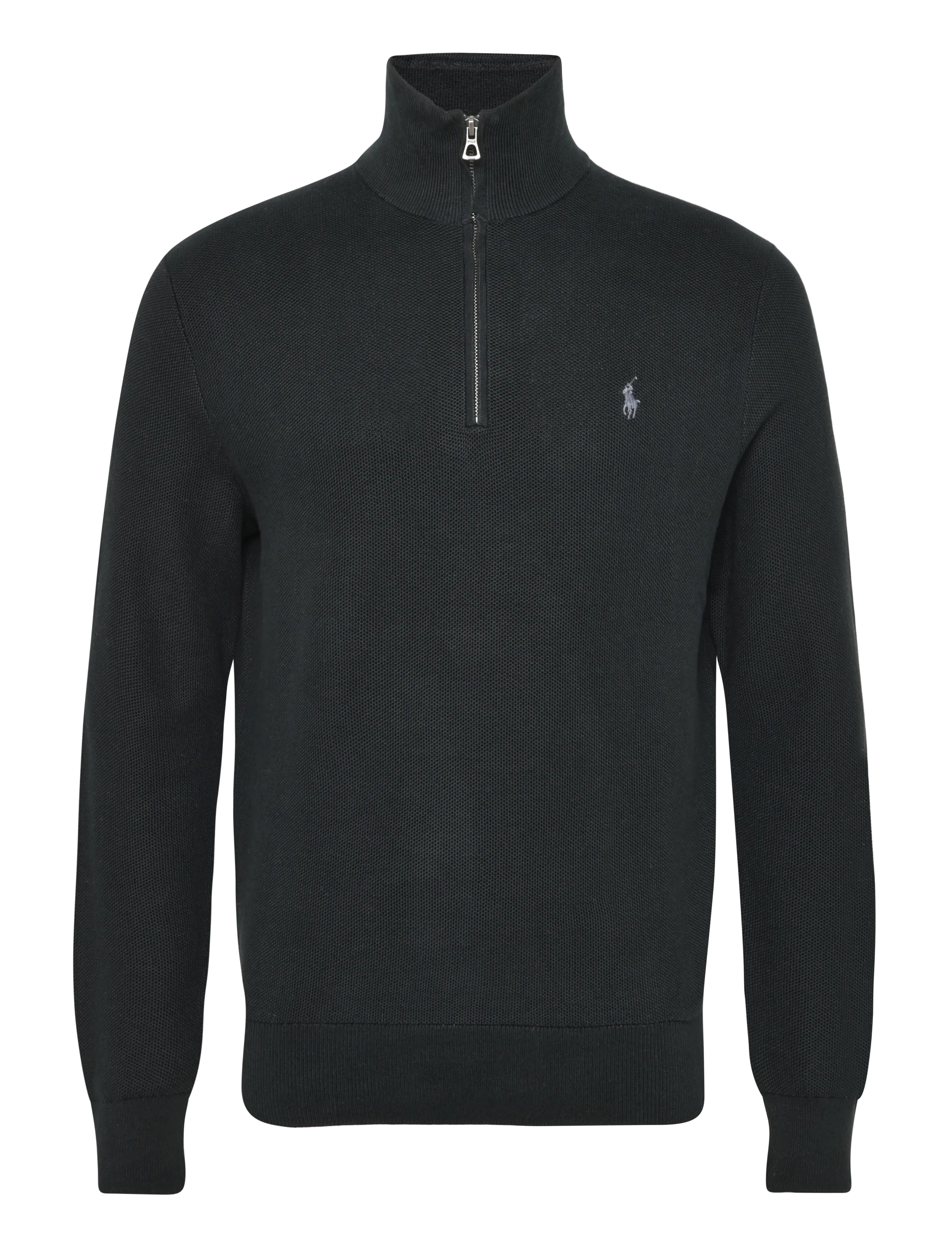 Polo Ralph Lauren Mesh-Knit Cotton Quarter-Zip Sweater - Ralph Lauren - POLO BLACK W/ C99 / black