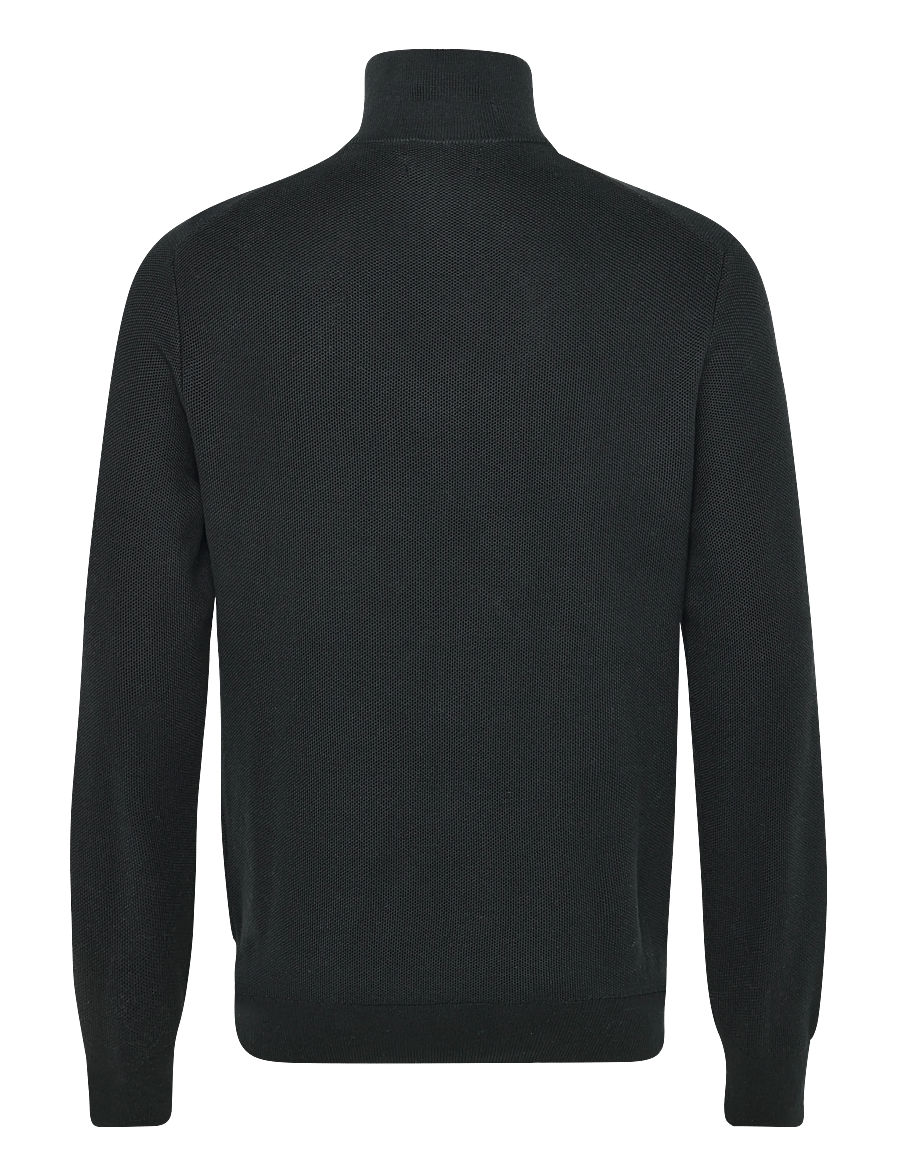 Polo Ralph Lauren - Mesh-Knit Cotton Quarter-Zip Sweater - hálfrenndar peysur - polo black w/ c99 - 2
