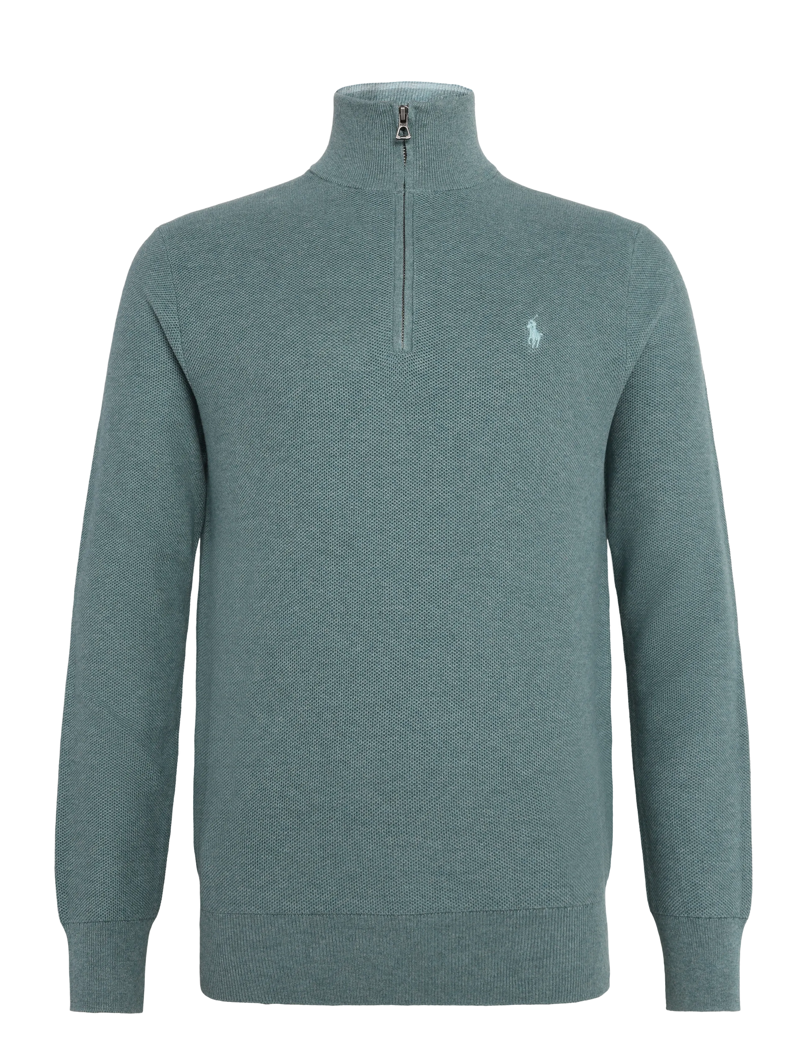Polo Ralph Lauren 32/2 COTTON-SWEATER-HALF ZIP - Pullover mit halbem Reißverschluss - TURQUOISE JAY HEA / green