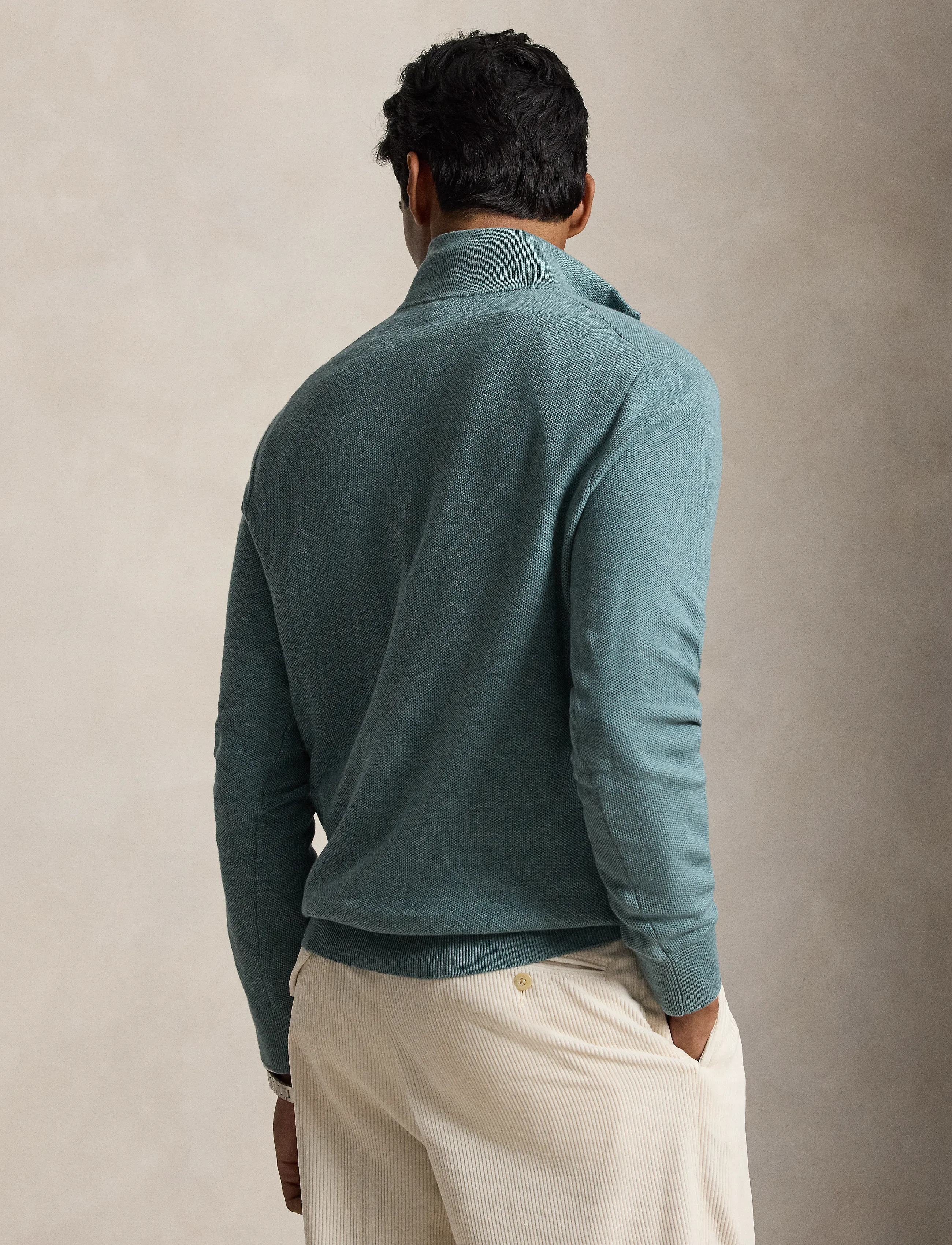 Polo Ralph Lauren - 32/2 COTTON-SWEATER-HALF ZIP - pullover mit halbem reißverschluss - turquoise jay hea - 3
