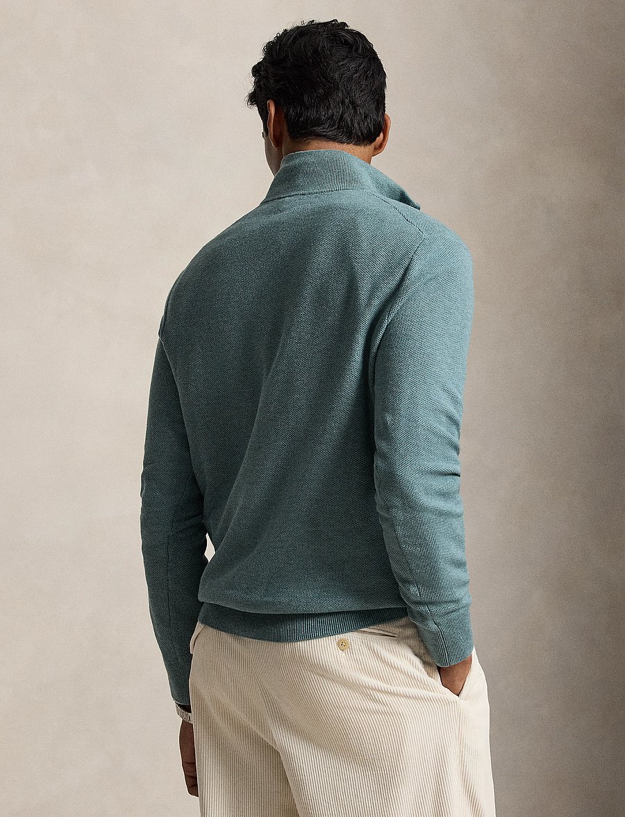 Polo Ralph Lauren - 32/2 COTTON-SWEATER-HALF ZIP - pullover mit halbem reißverschluss - turquoise jay hea - 3