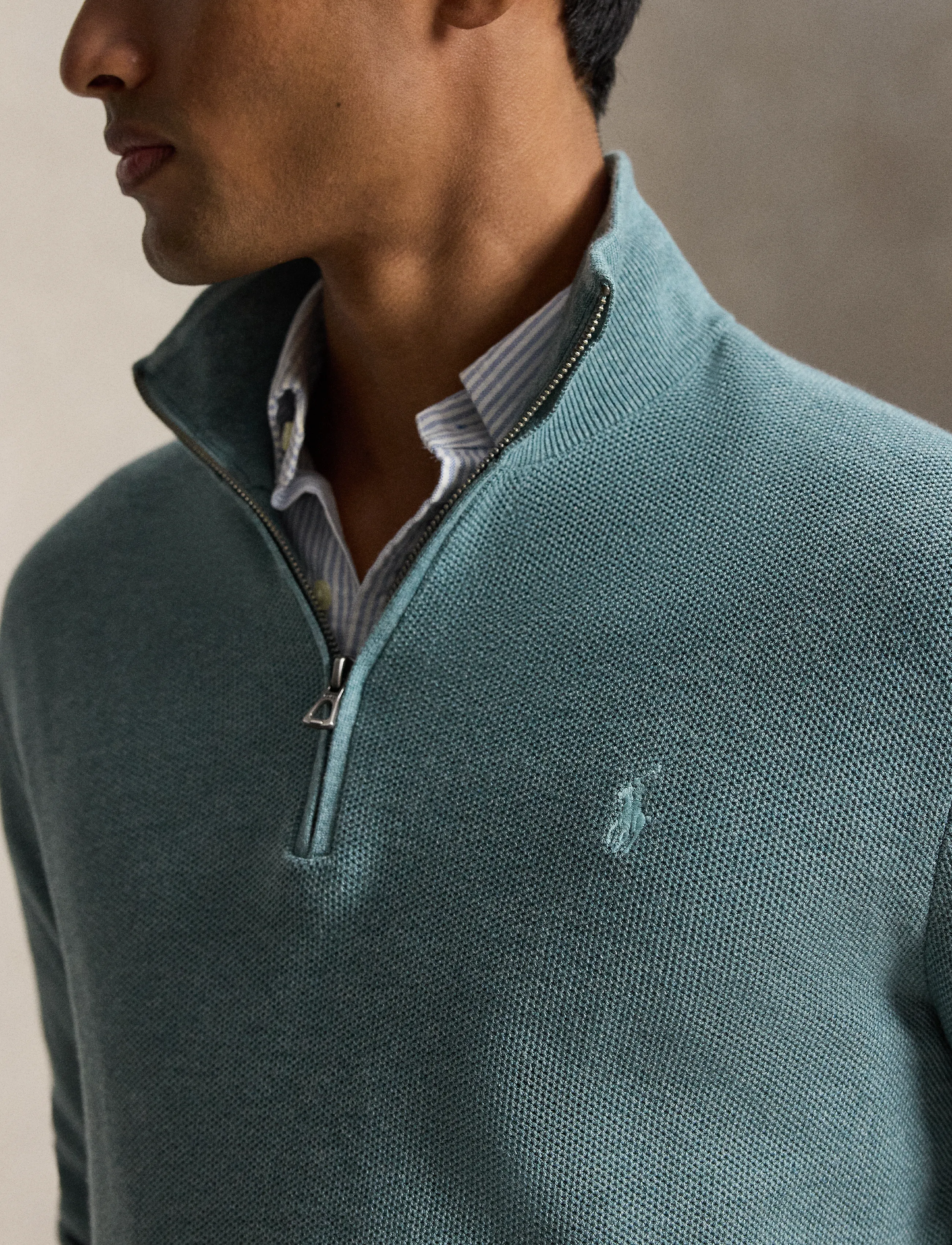Polo Ralph Lauren - 32/2 COTTON-SWEATER-HALF ZIP - pullover mit halbem reißverschluss - turquoise jay hea - 5